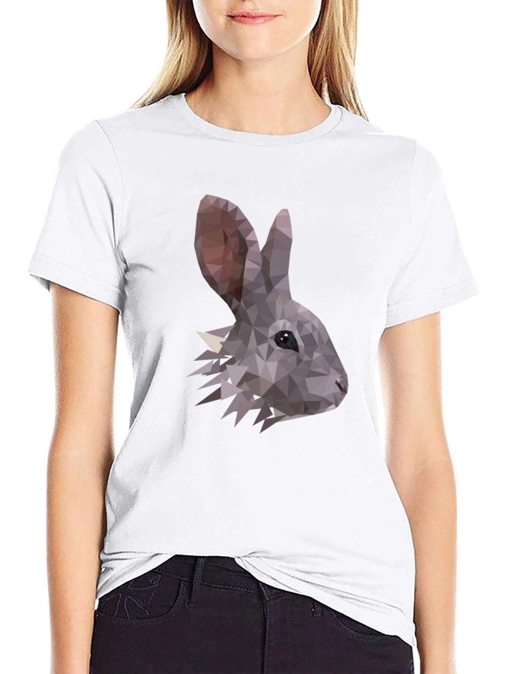 Geometric Rabbit T-Shirt - Modern Minimalist Design