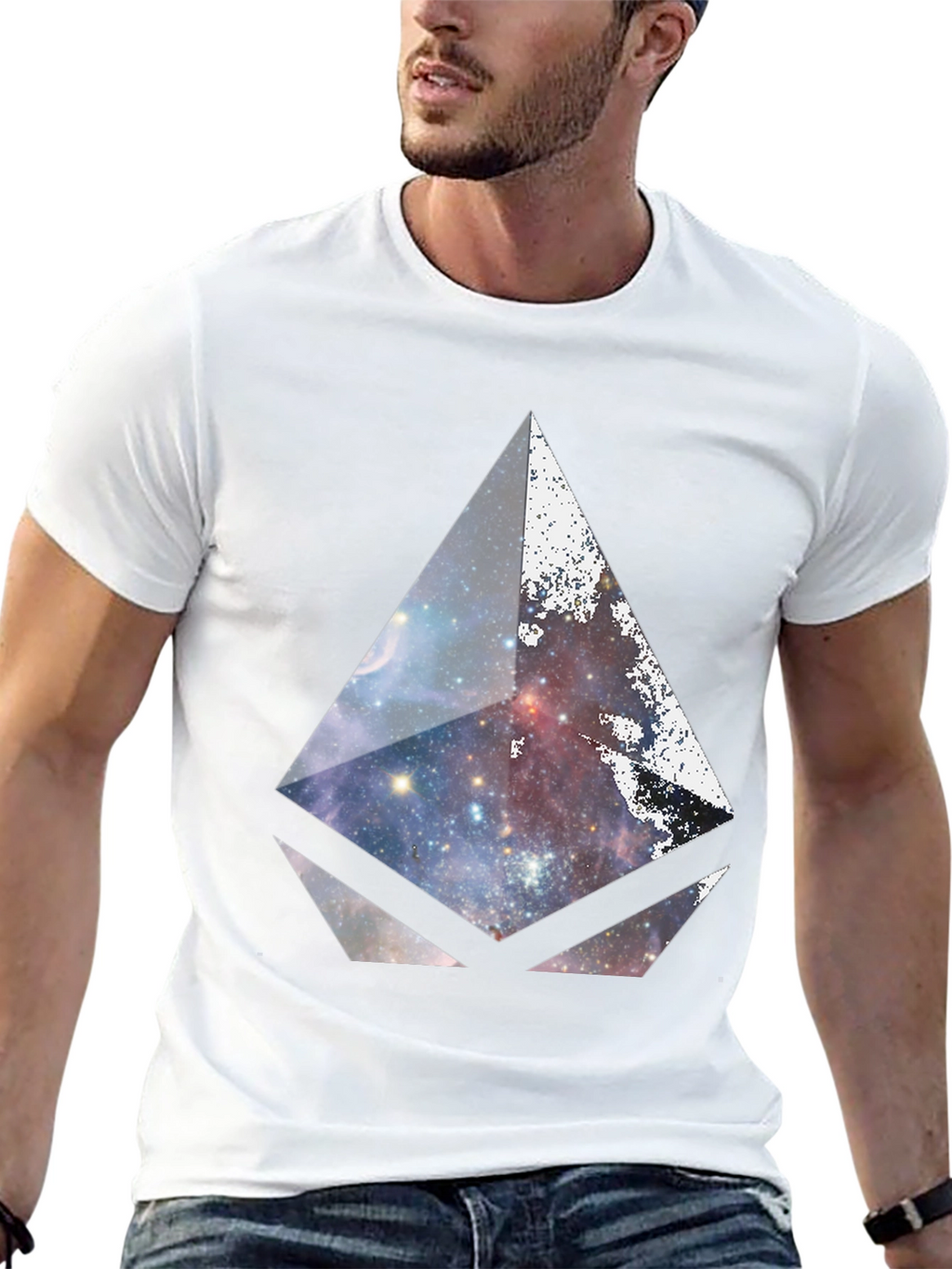 Galaxy Prism Graphic Black T-Shirt