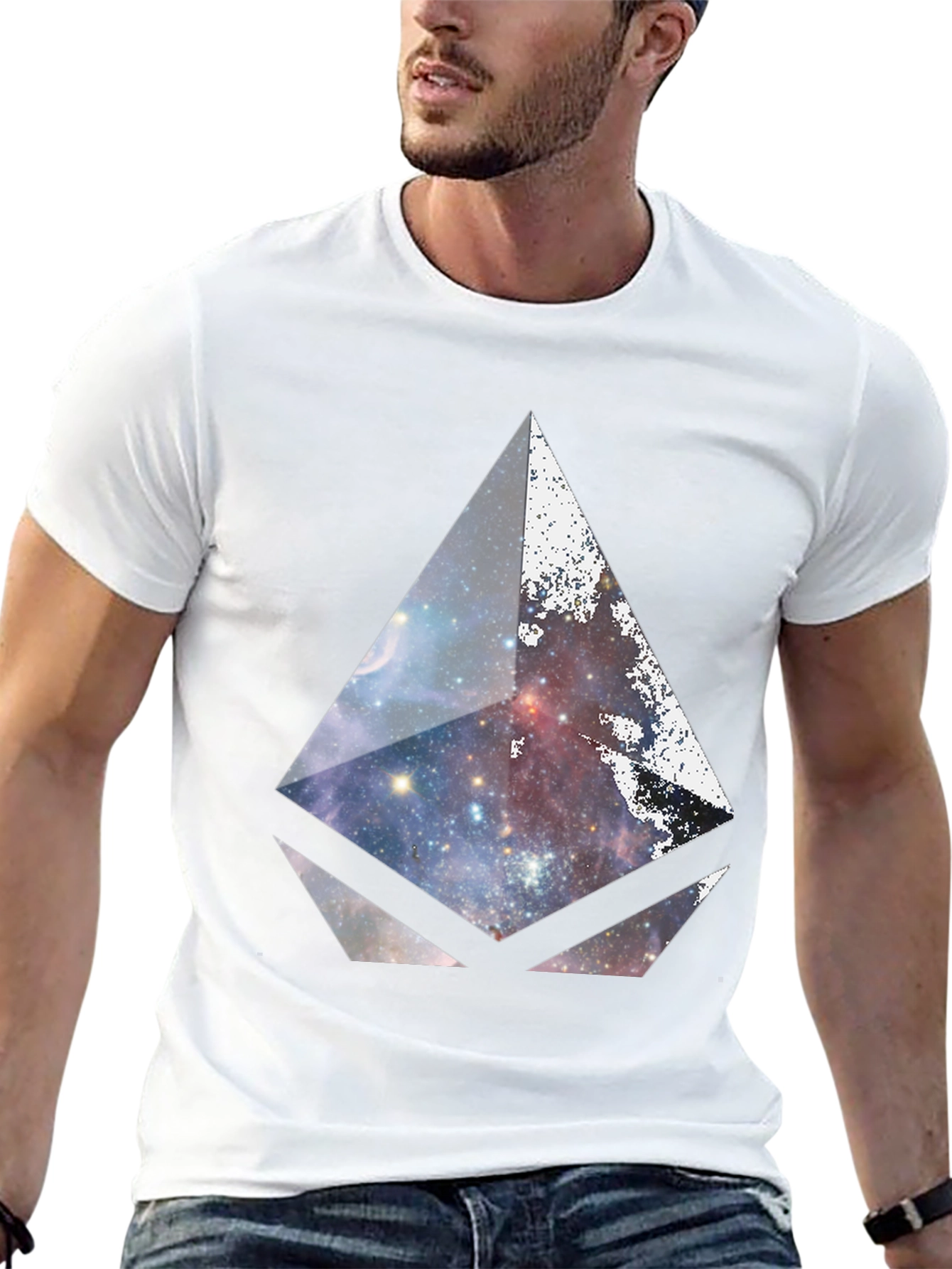 Galaxy Prism Graphic Black T-Shirt