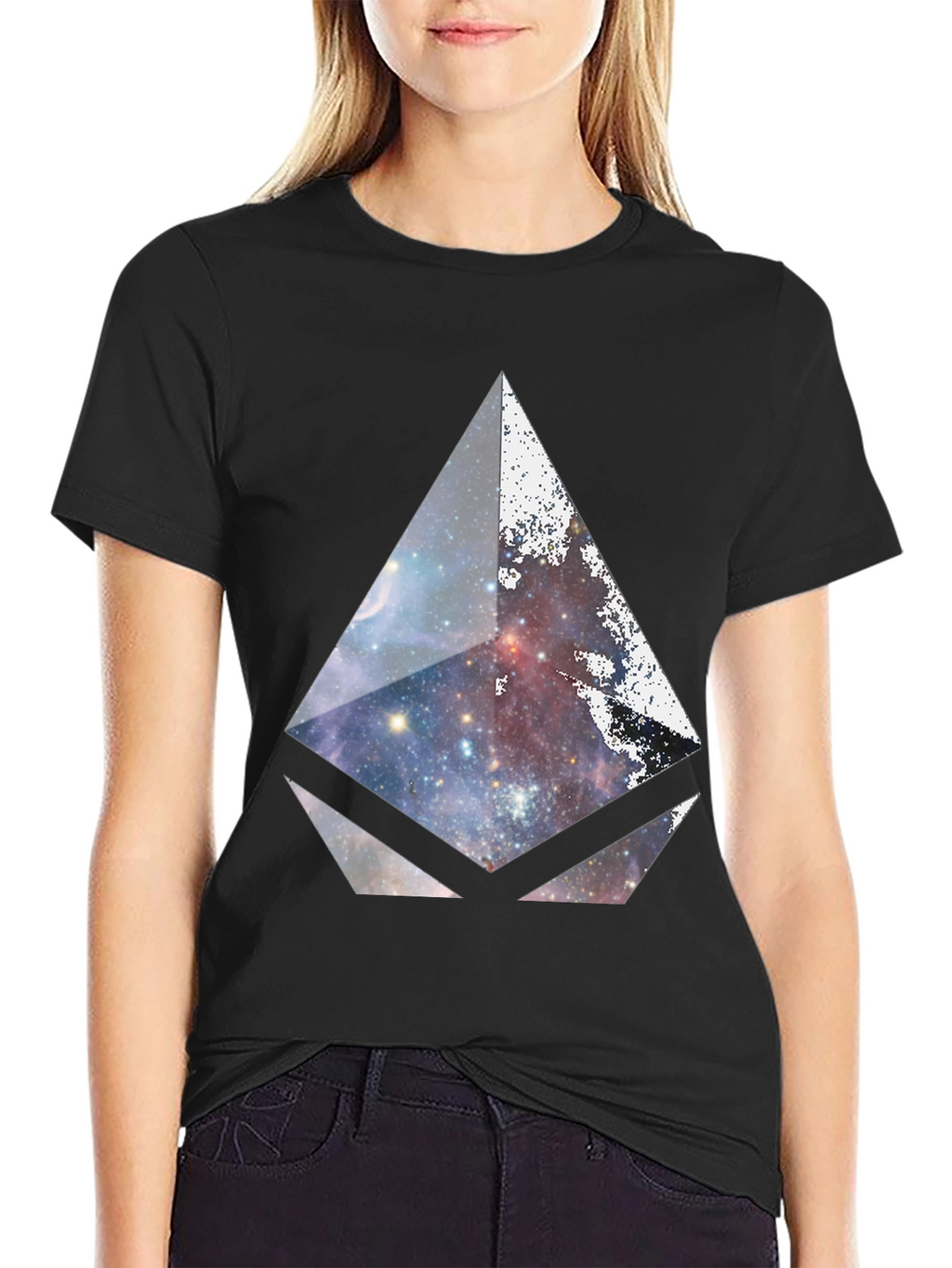 Galaxy Prism Graphic Black T-Shirt