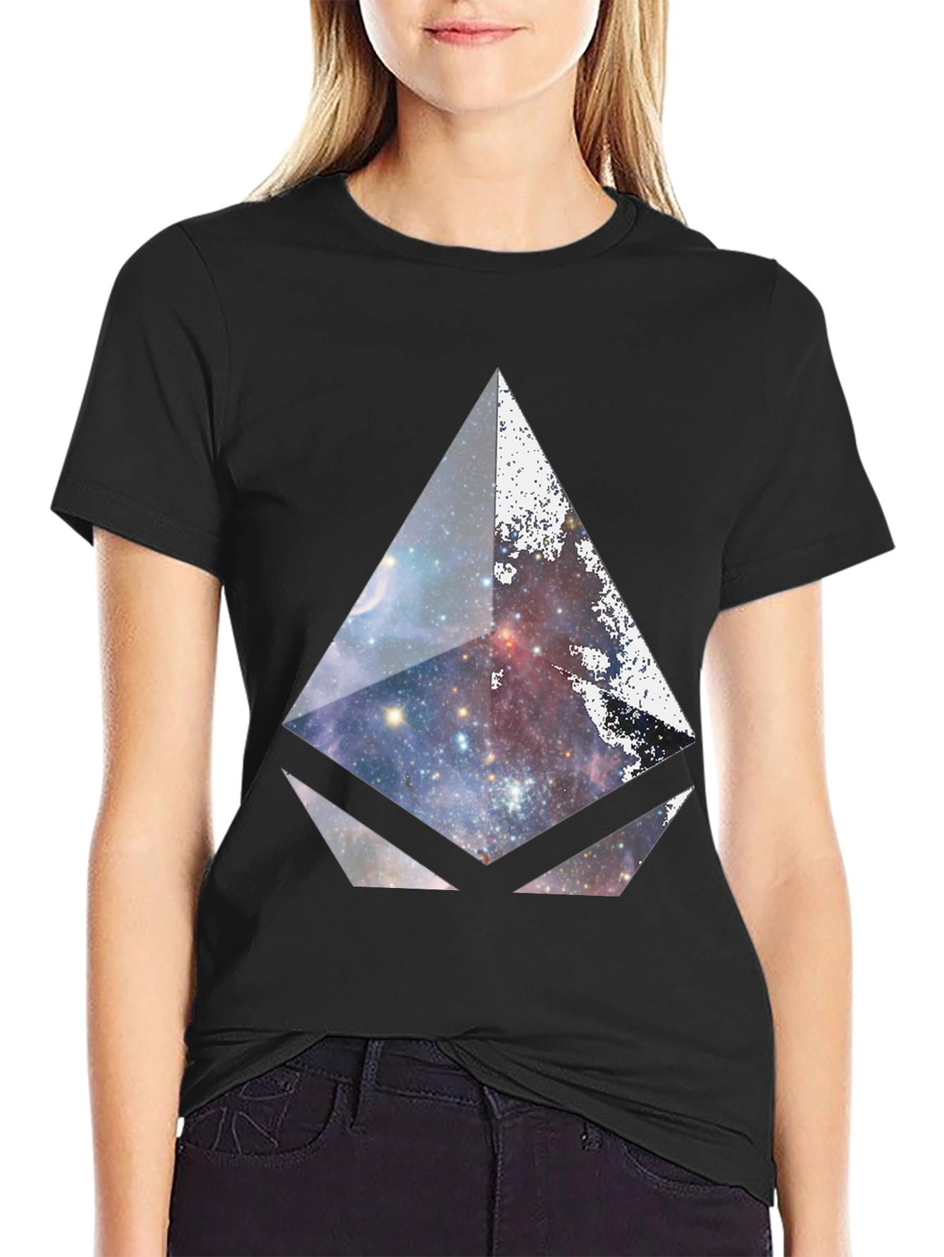 Galaxy Prism Graphic Black T-Shirt