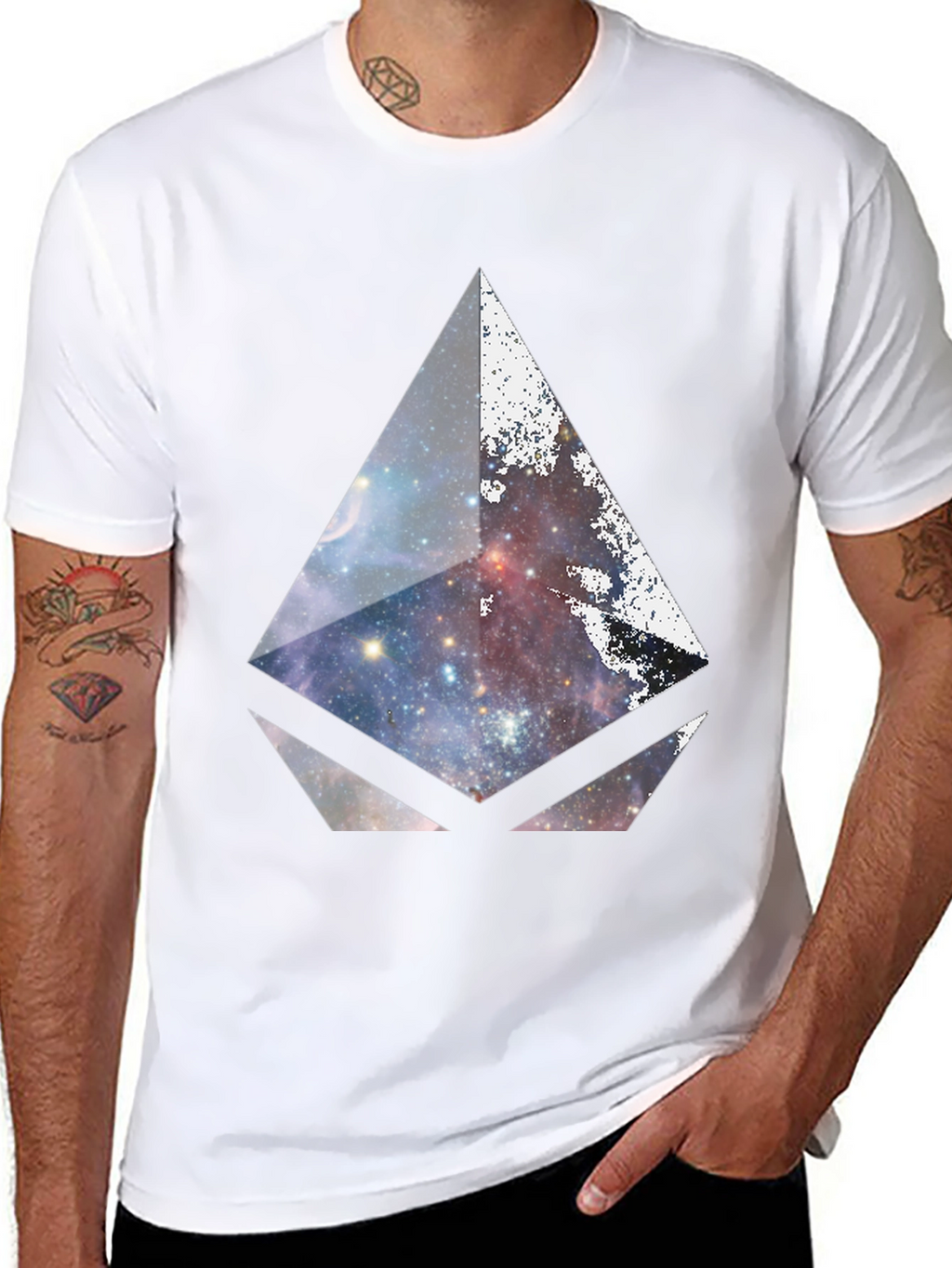 Galaxy Prism Graphic Black T-Shirt