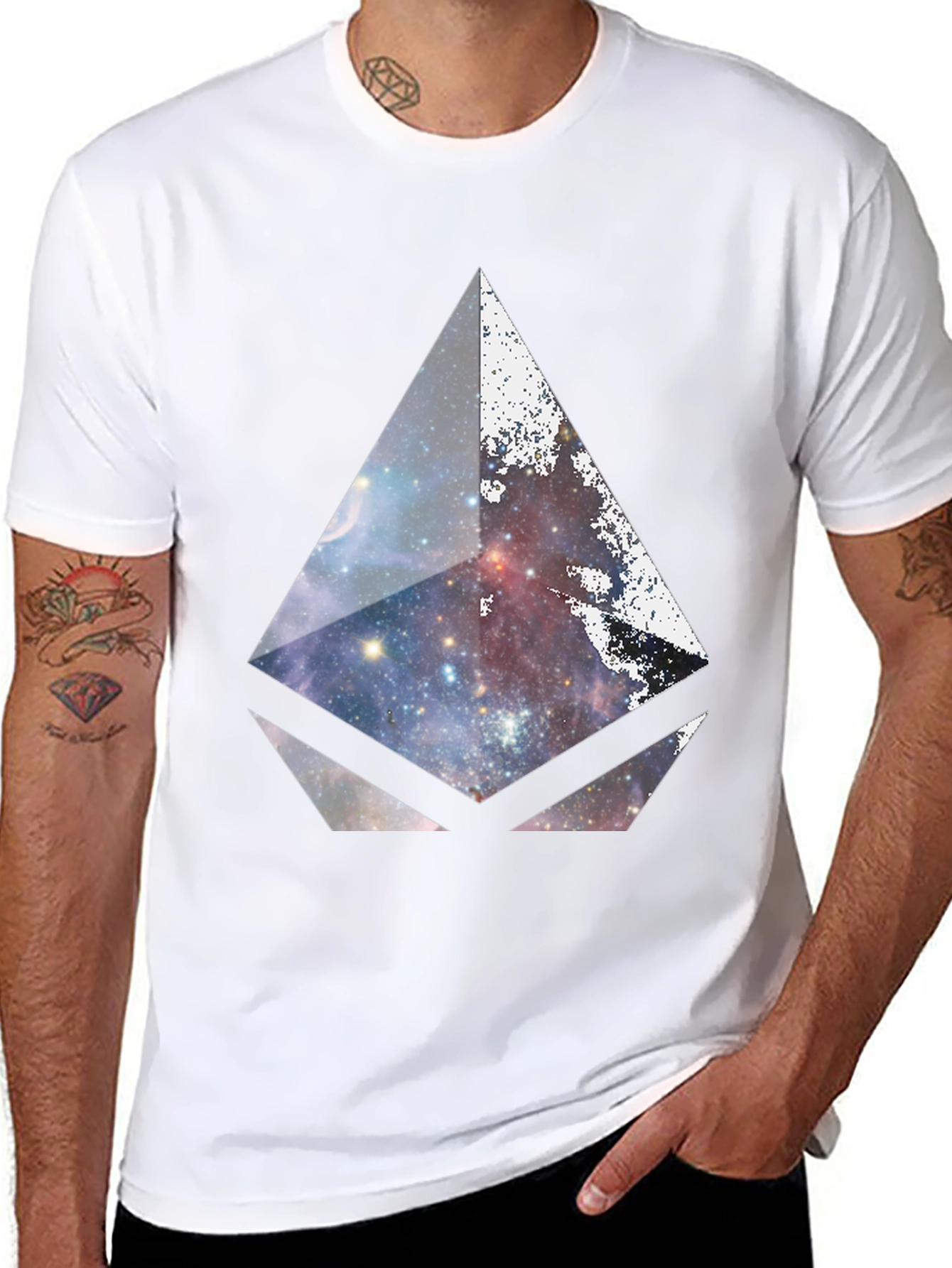 Galaxy Prism Graphic Black T-Shirt