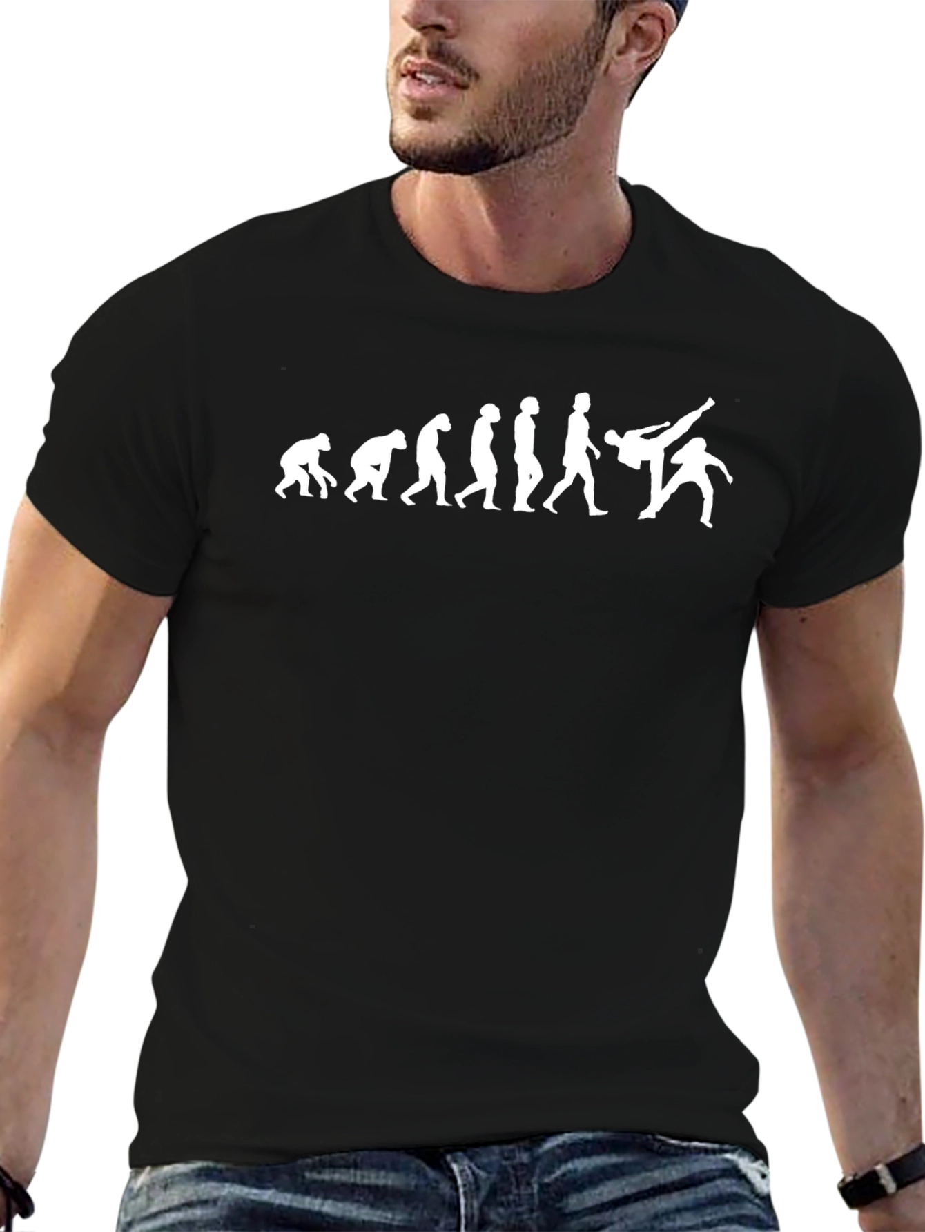 Evolution of Judo Black T-Shirt - Martial Arts Throw