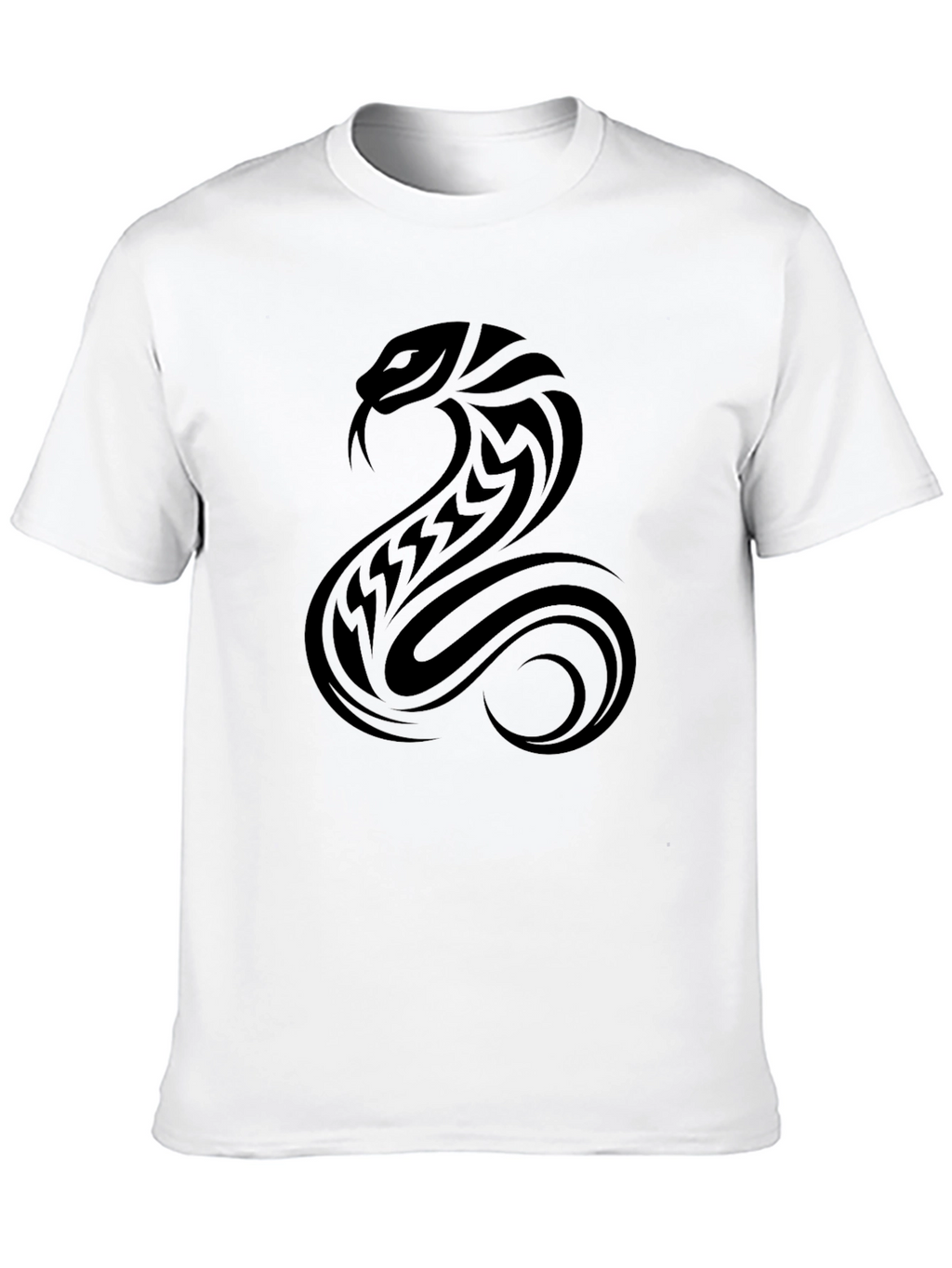 Tribal Cobra Graphic Tee - Black
