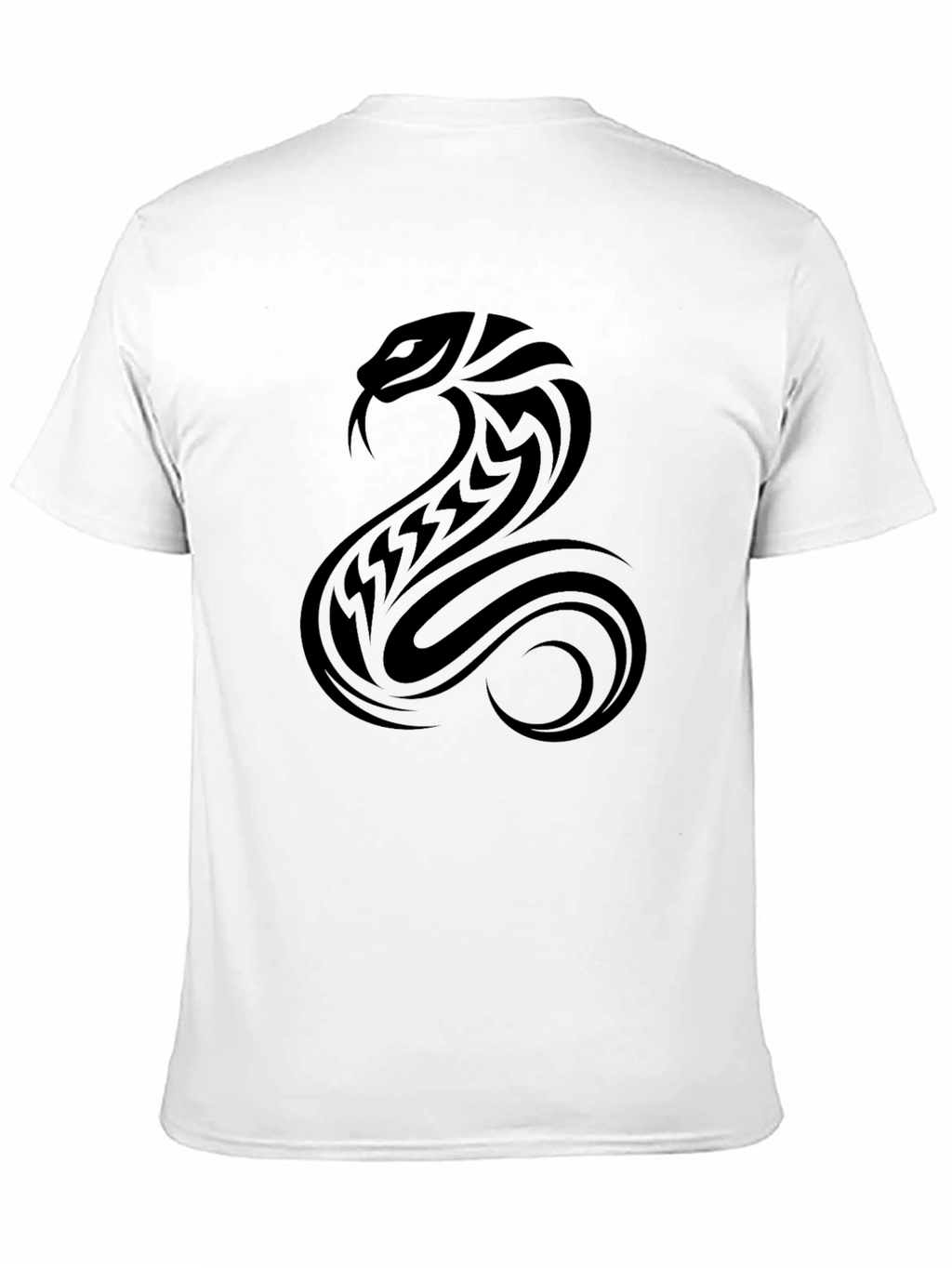 Tribal Cobra Graphic Tee - Black