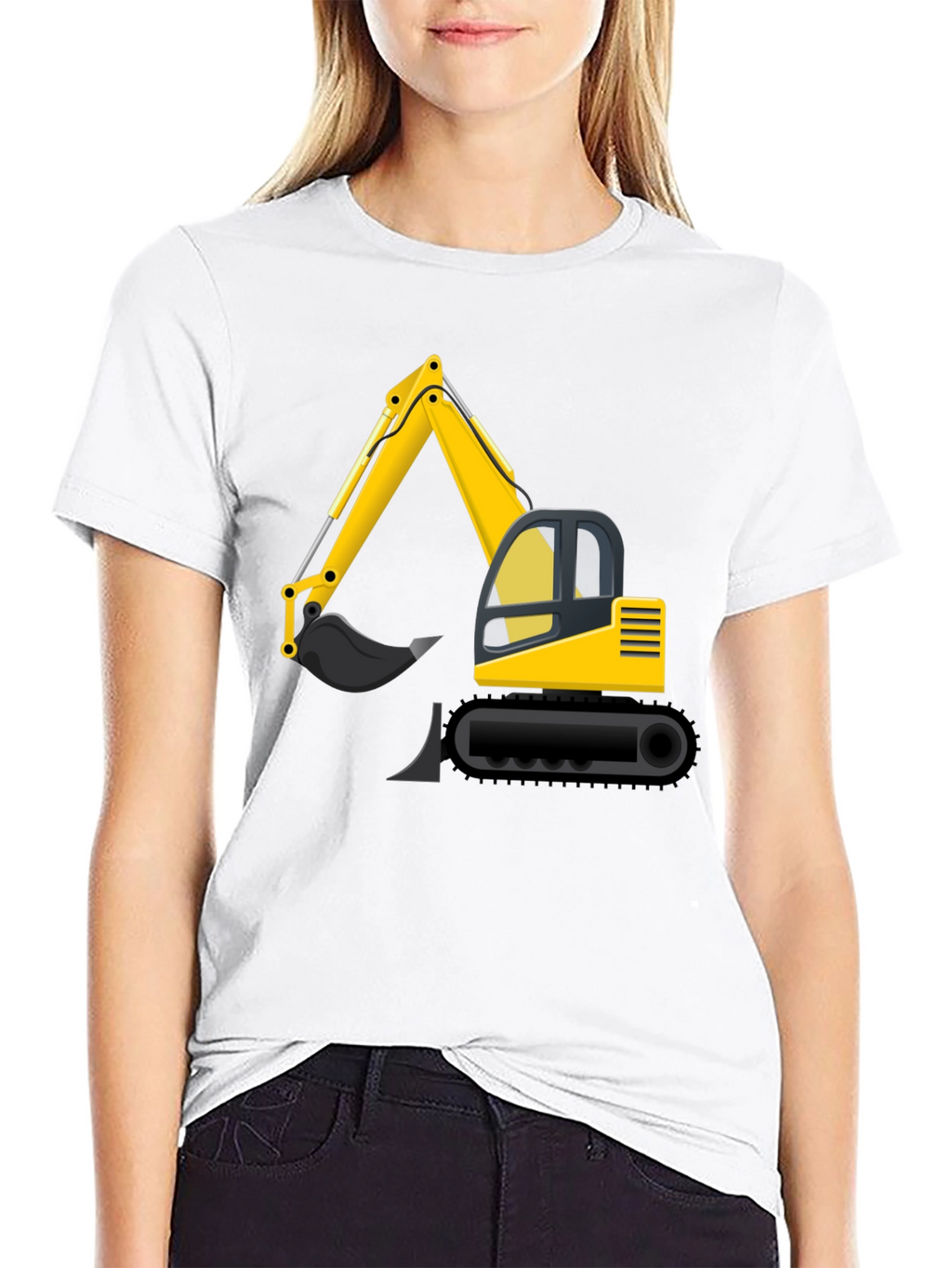 Excavator Graphic Tee - Construction Vehicle Shirt