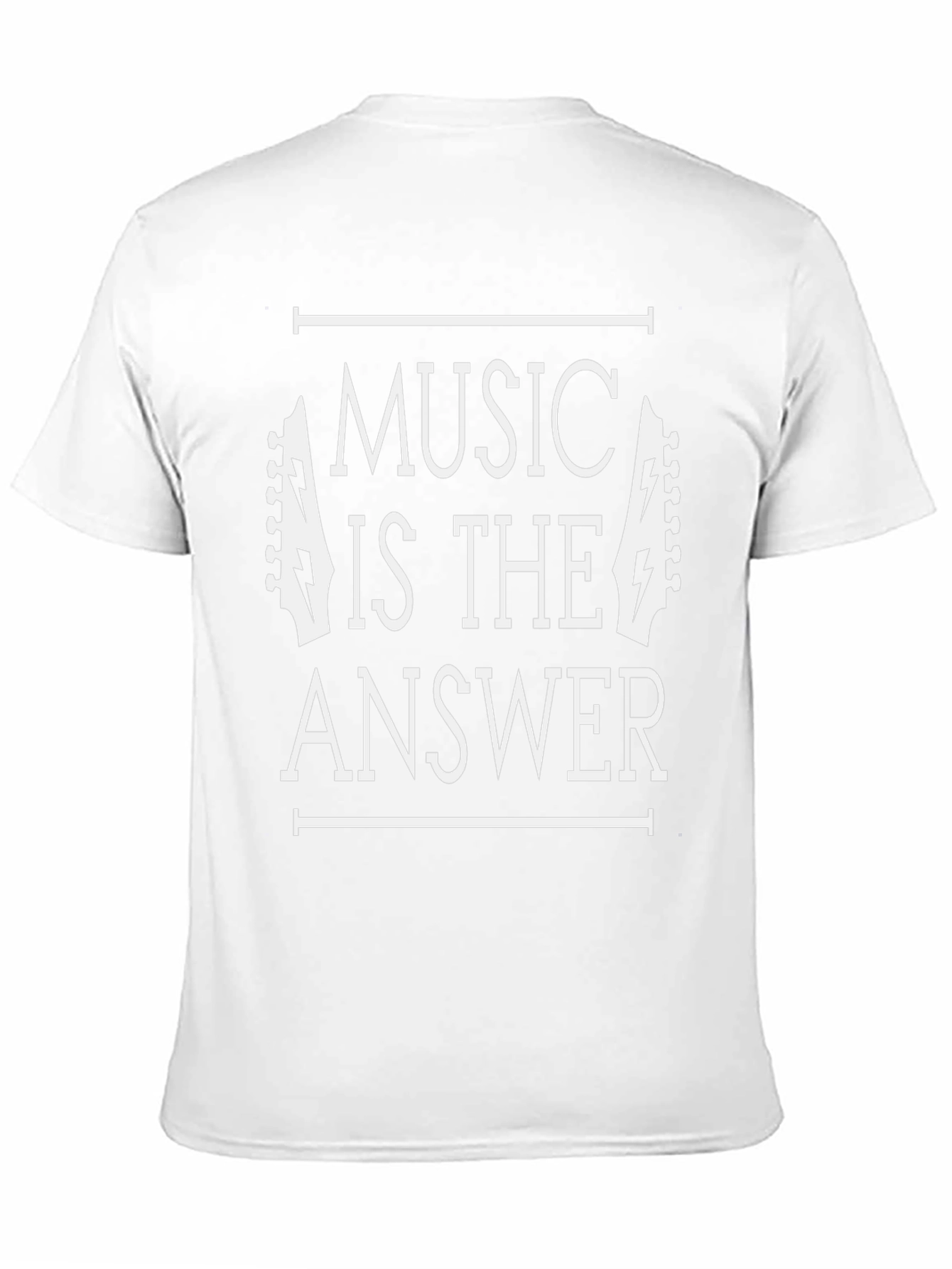 Music is the Answer Black Graphic Tee Shirt