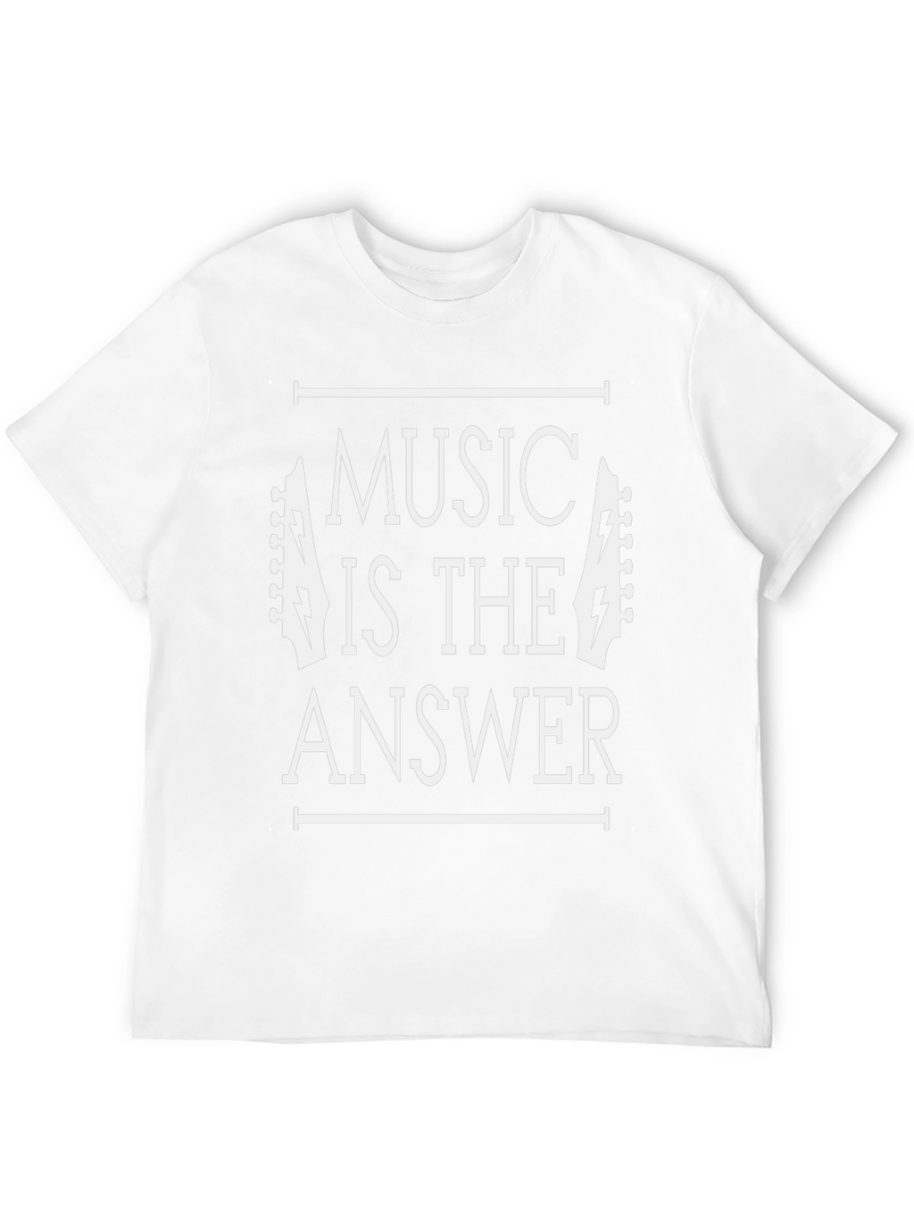 Music is the Answer Black Graphic Tee Shirt