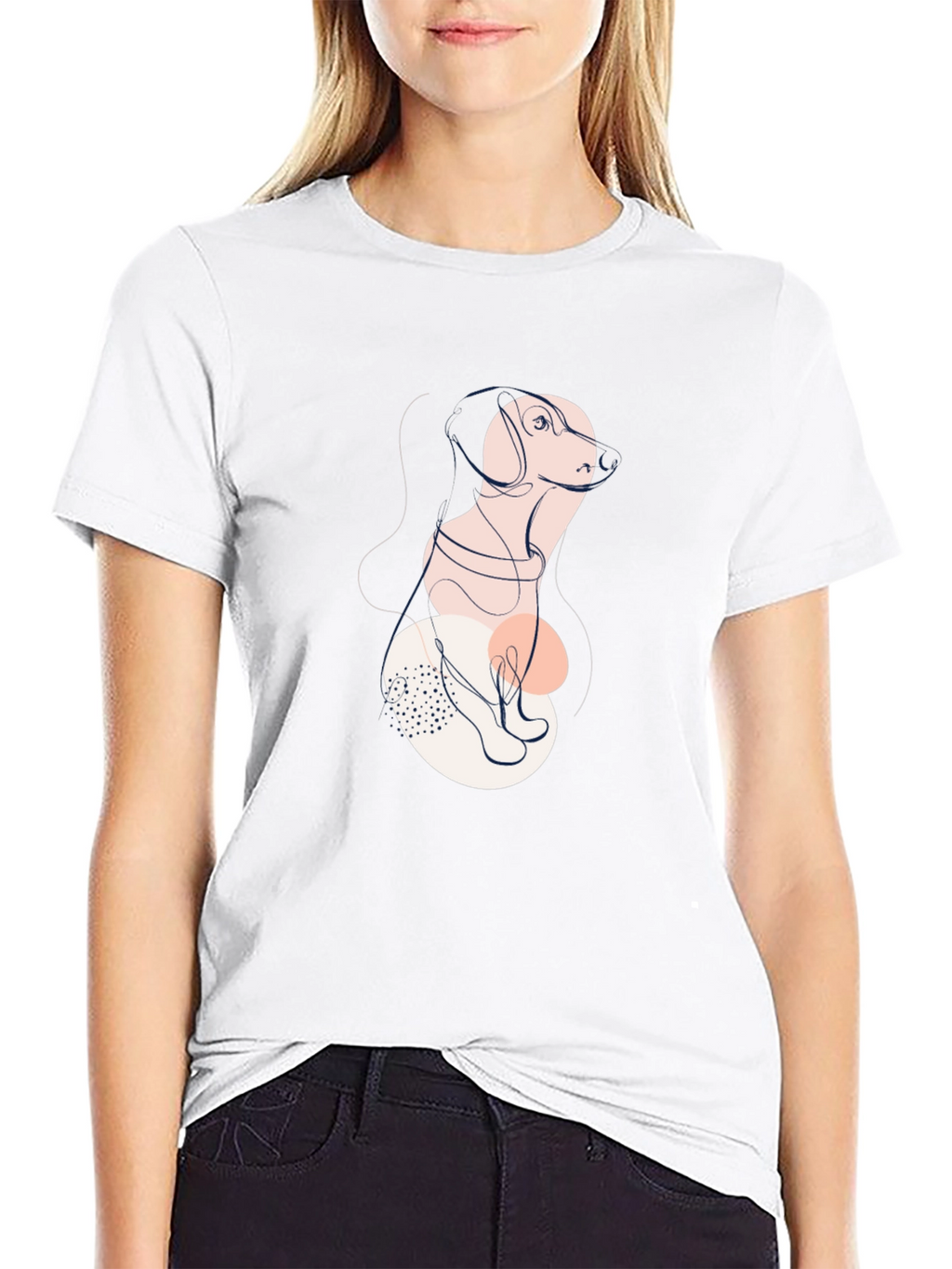 Abstract Dog Graphic Tee - Stylish Unisex Shirt