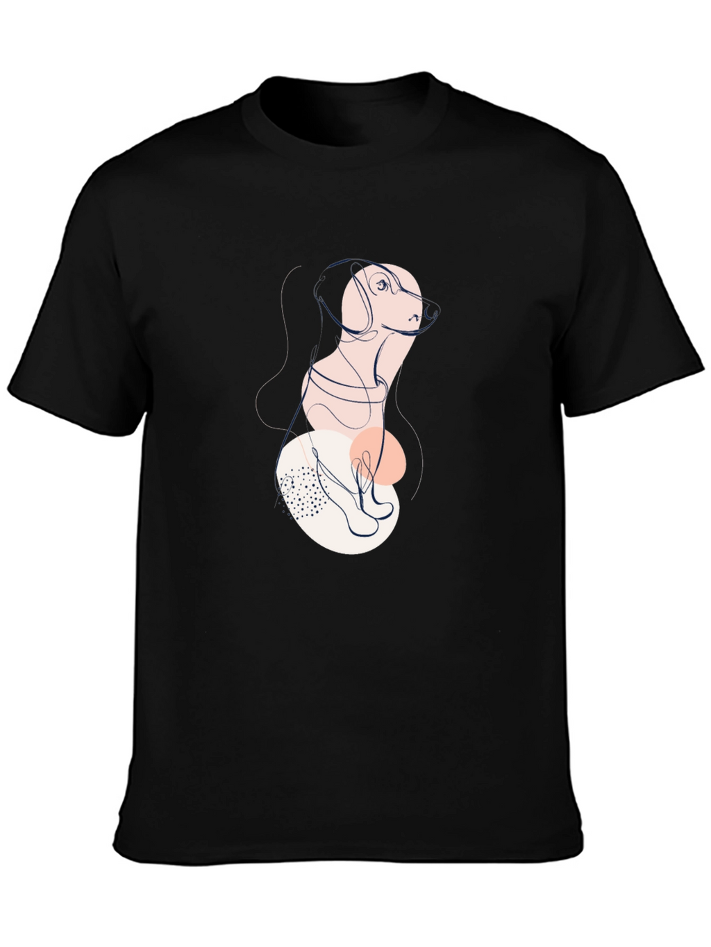 Abstract Dog Graphic Tee - Stylish Unisex Shirt