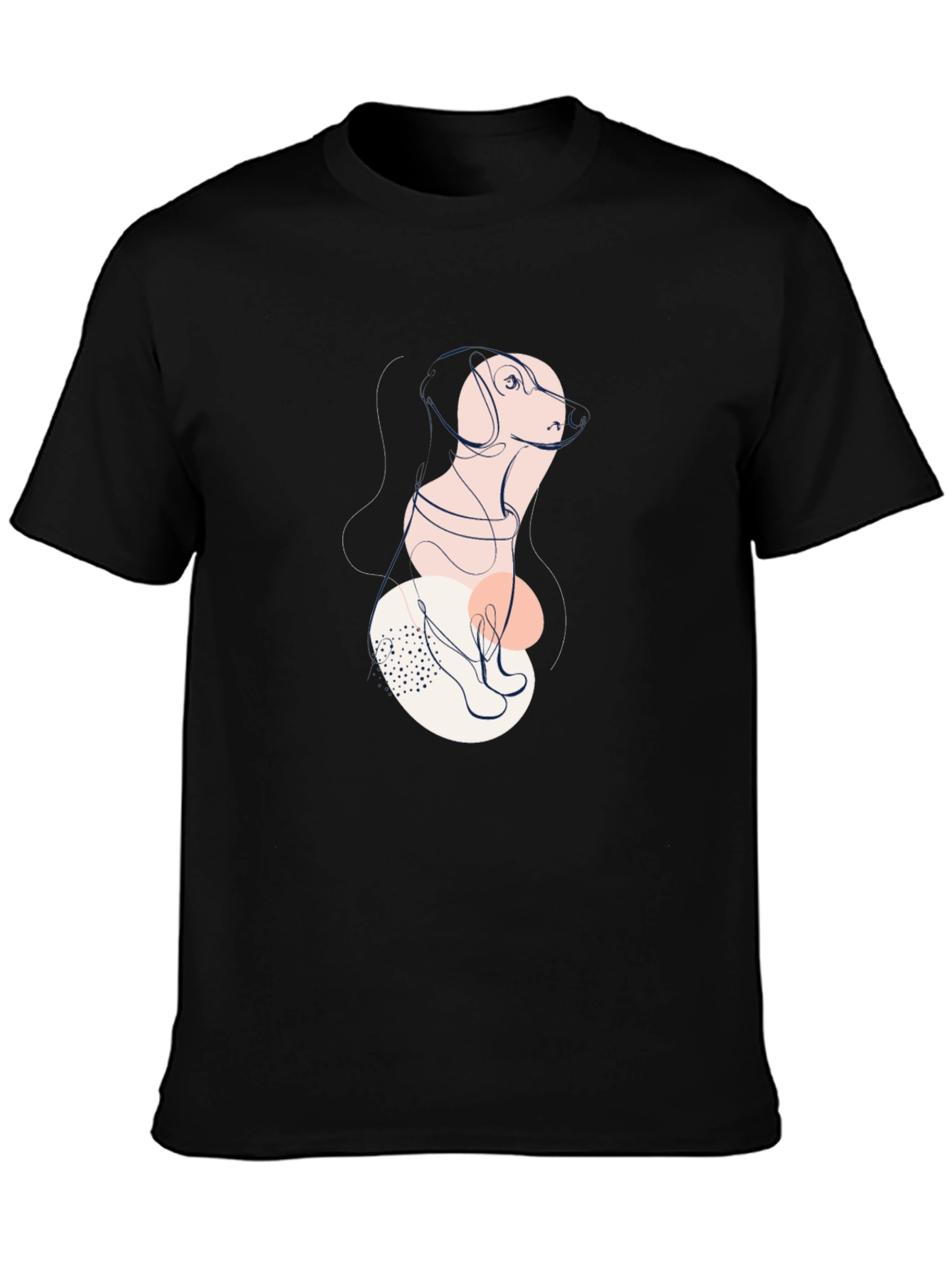 Abstract Dog Graphic Tee - Stylish Unisex Shirt