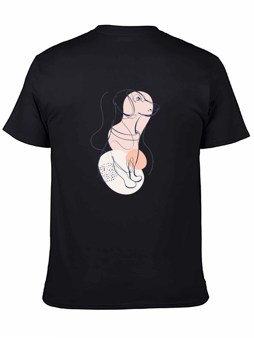 Abstract Dog Graphic Tee - Stylish Unisex Shirt