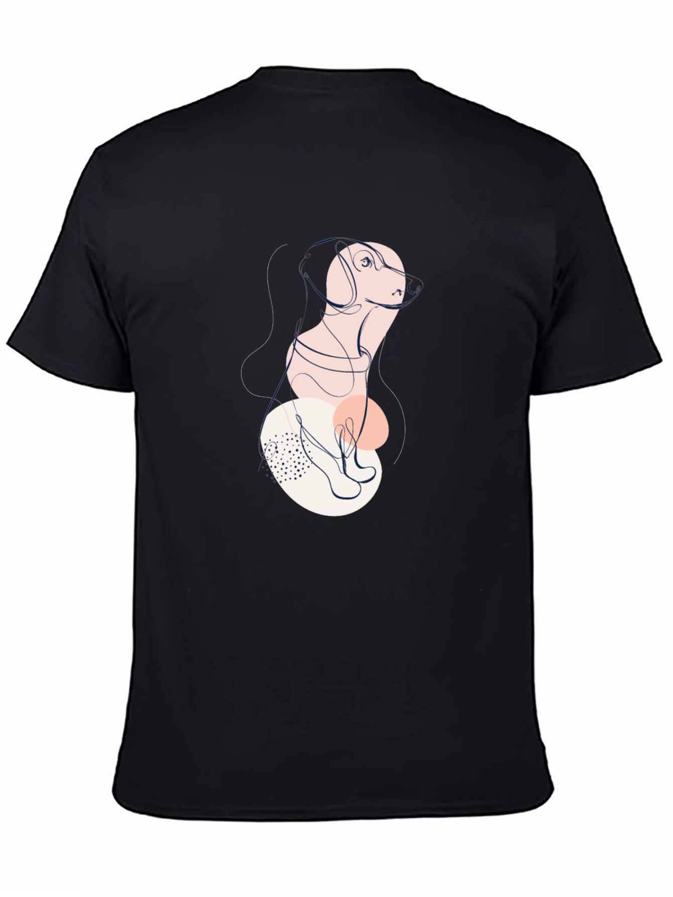 Abstract Dog Graphic Tee - Stylish Unisex Shirt