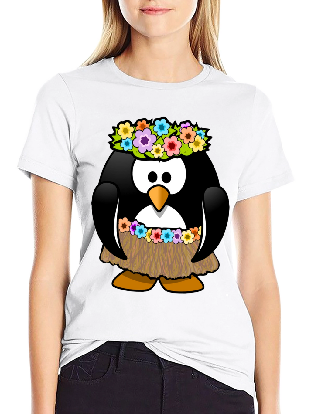 Hawaiian Penguin Graphic T-Shirt