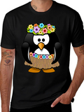 Hawaiian Penguin Graphic T-Shirt