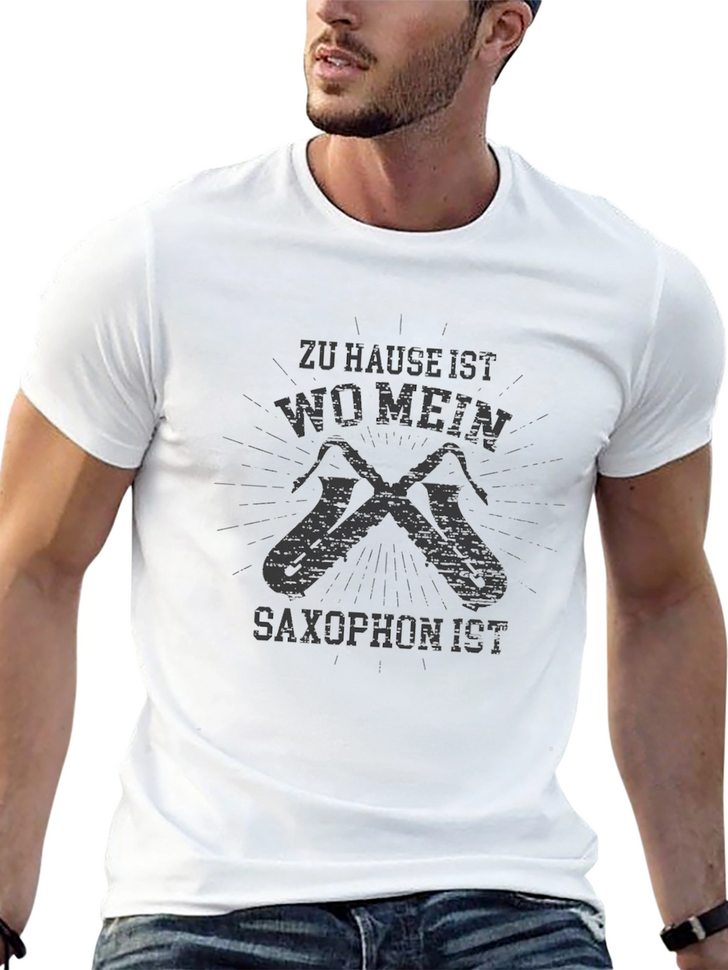 Saxophone Home T-Shirt - Unisex Cotton Tee