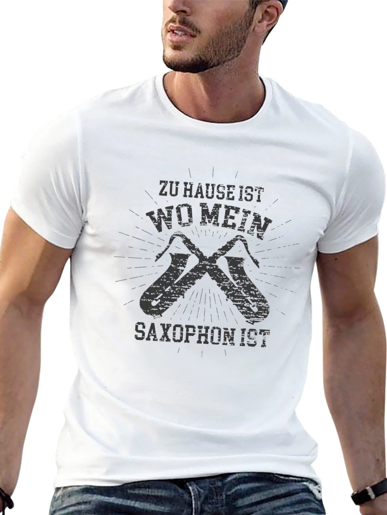 Saxophone Home T-Shirt - Unisex Cotton Tee