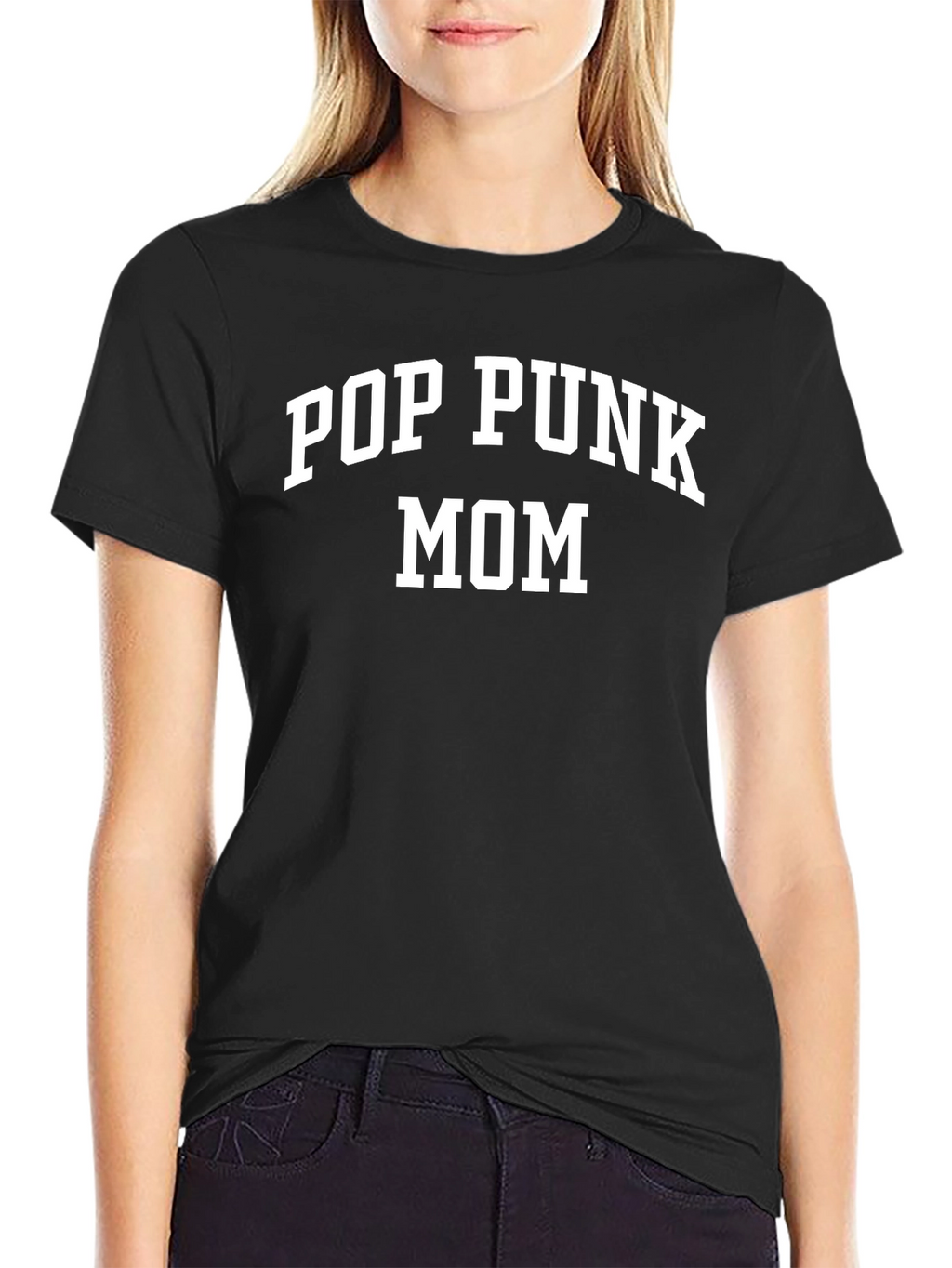 Pop Punk Mom Black Graphic Tee Shirt