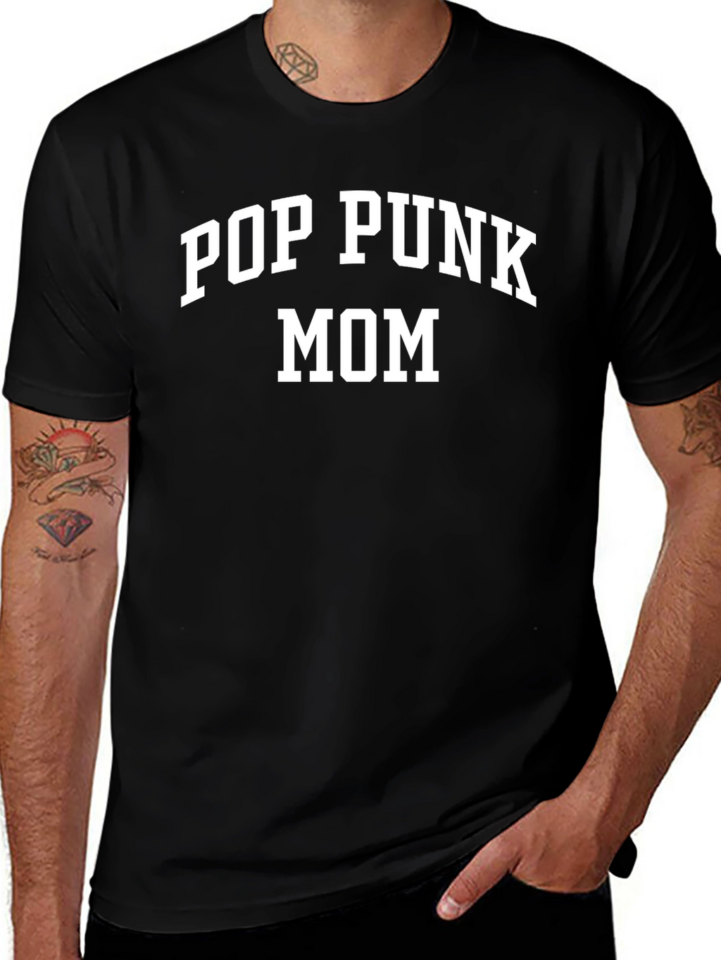 Pop Punk Mom Black Graphic Tee Shirt