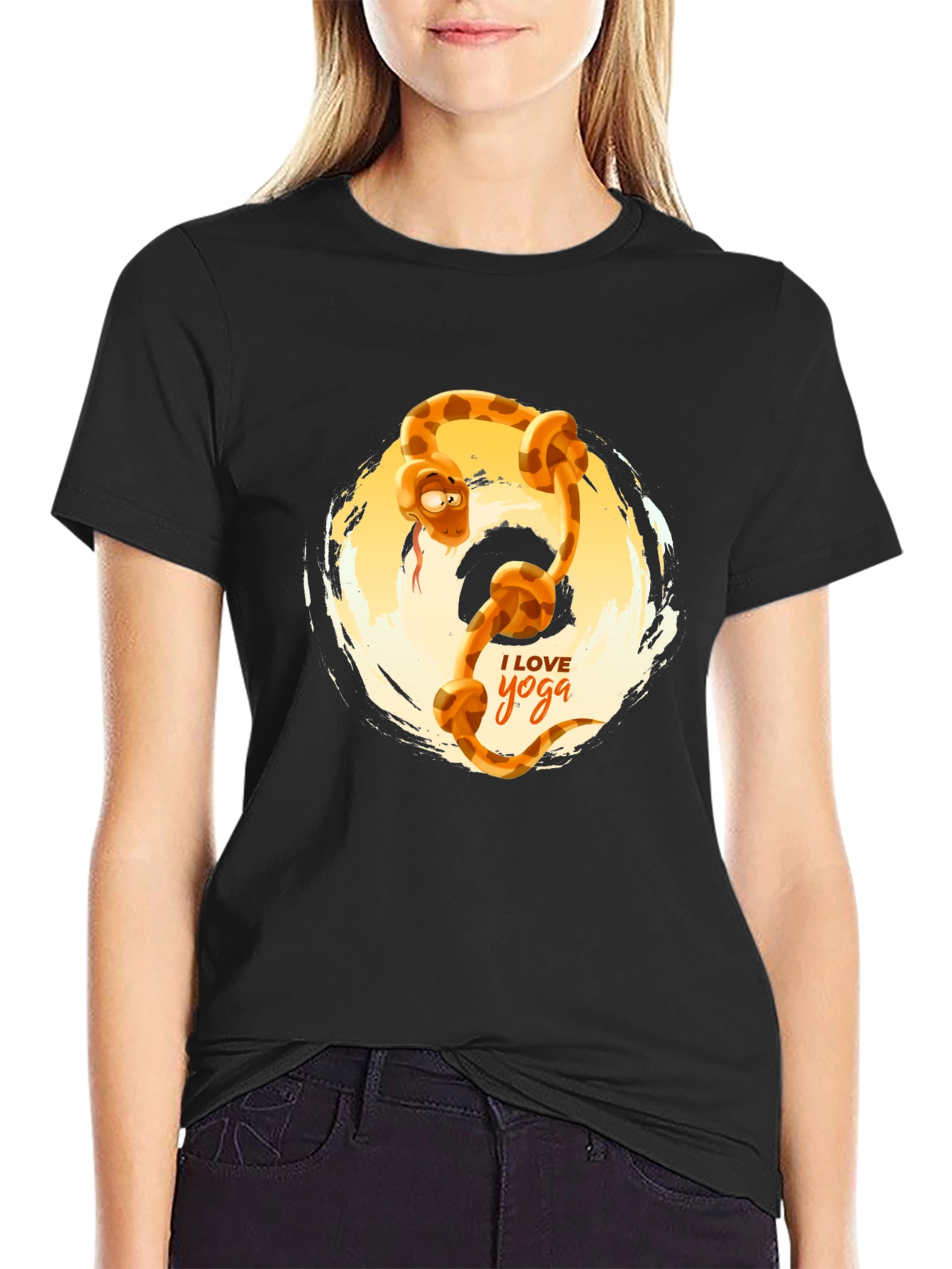 Yoga Snake T-Shirt - Funny Snake Design Tee