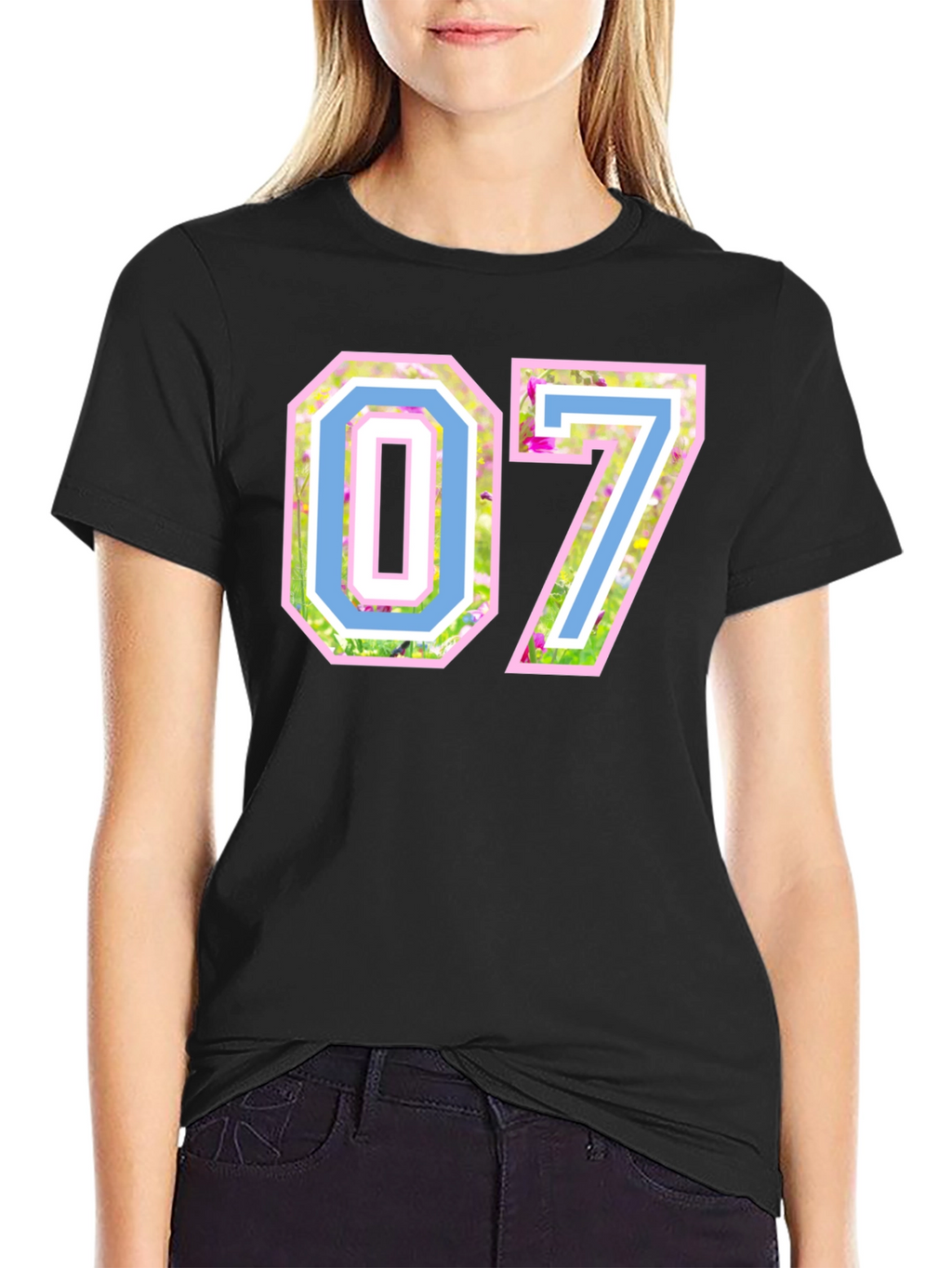 Floral Number 07 T-Shirt - Unique Design Tee