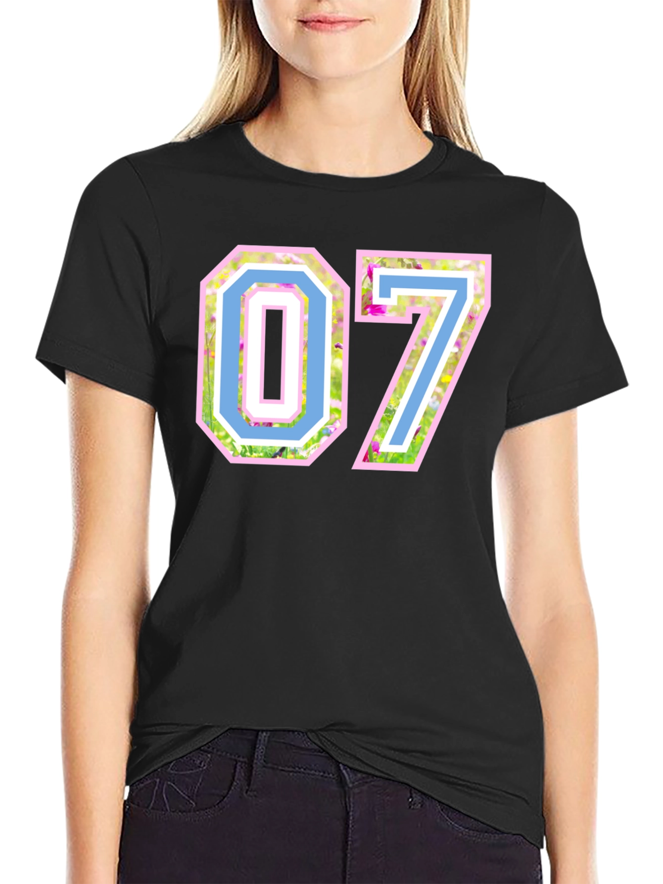 Floral Number 07 T-Shirt - Unique Design Tee