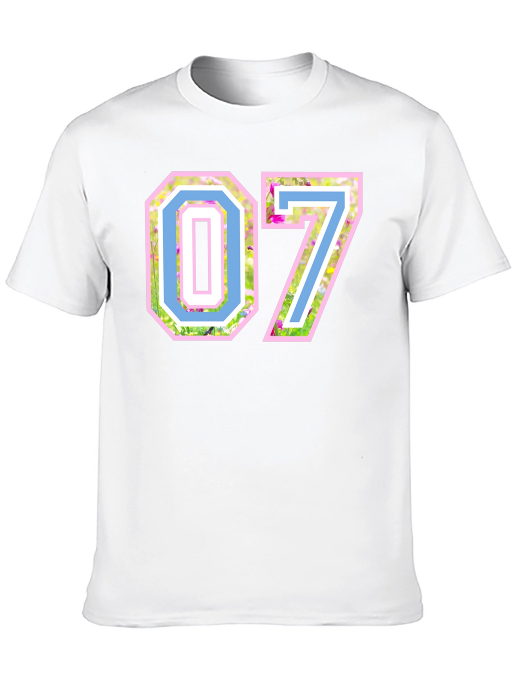 Floral Number 07 T-Shirt - Unique Design Tee