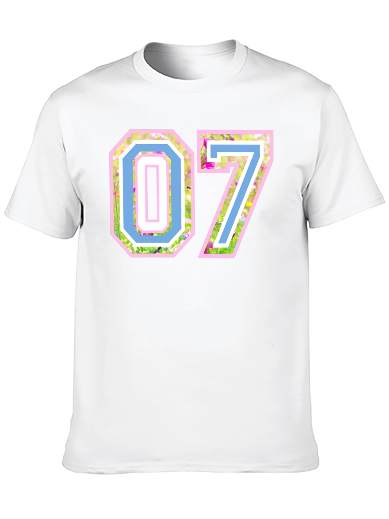 Floral Number 07 T-Shirt - Unique Design Tee