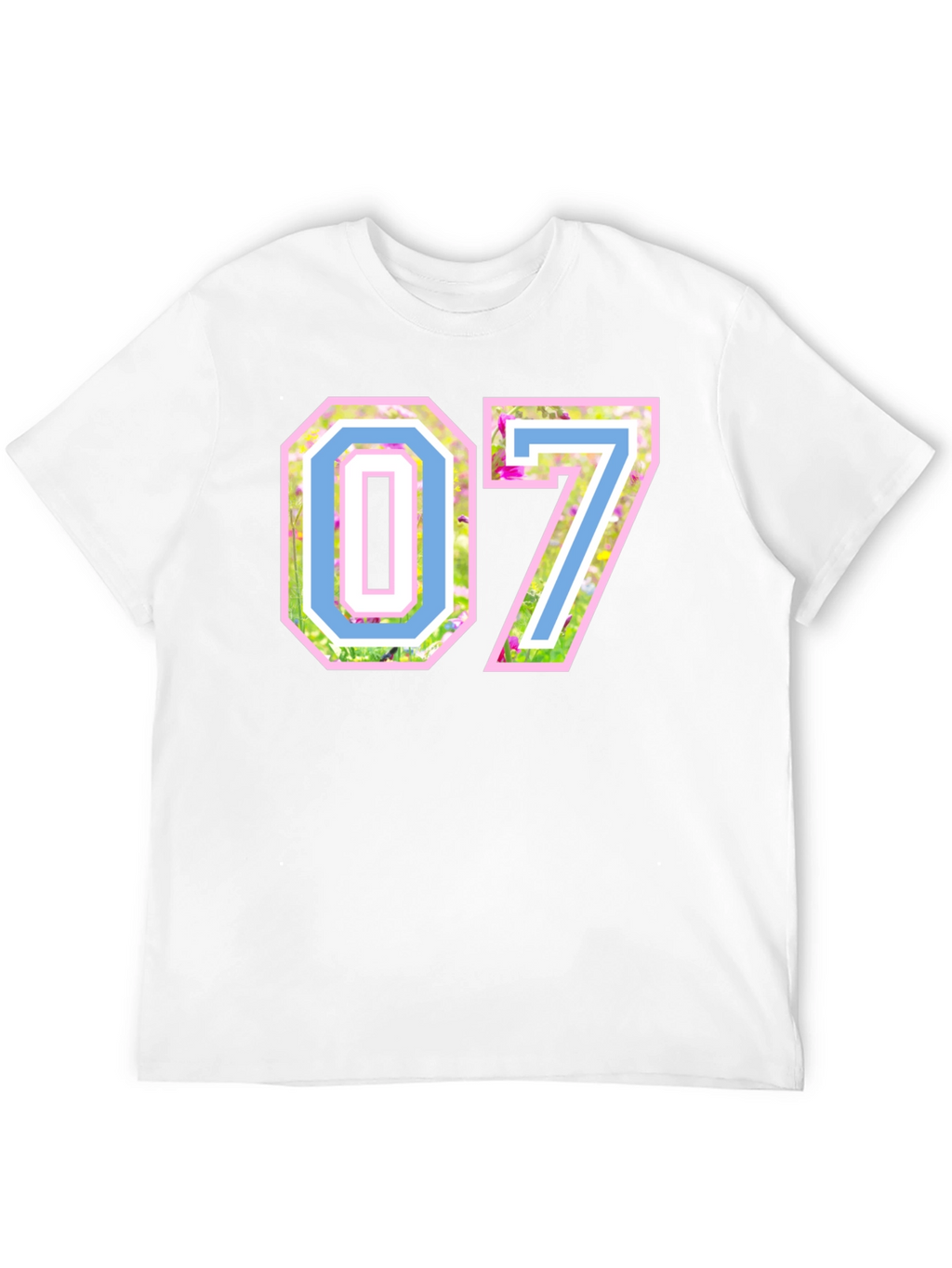 Floral Number 07 T-Shirt - Unique Design Tee