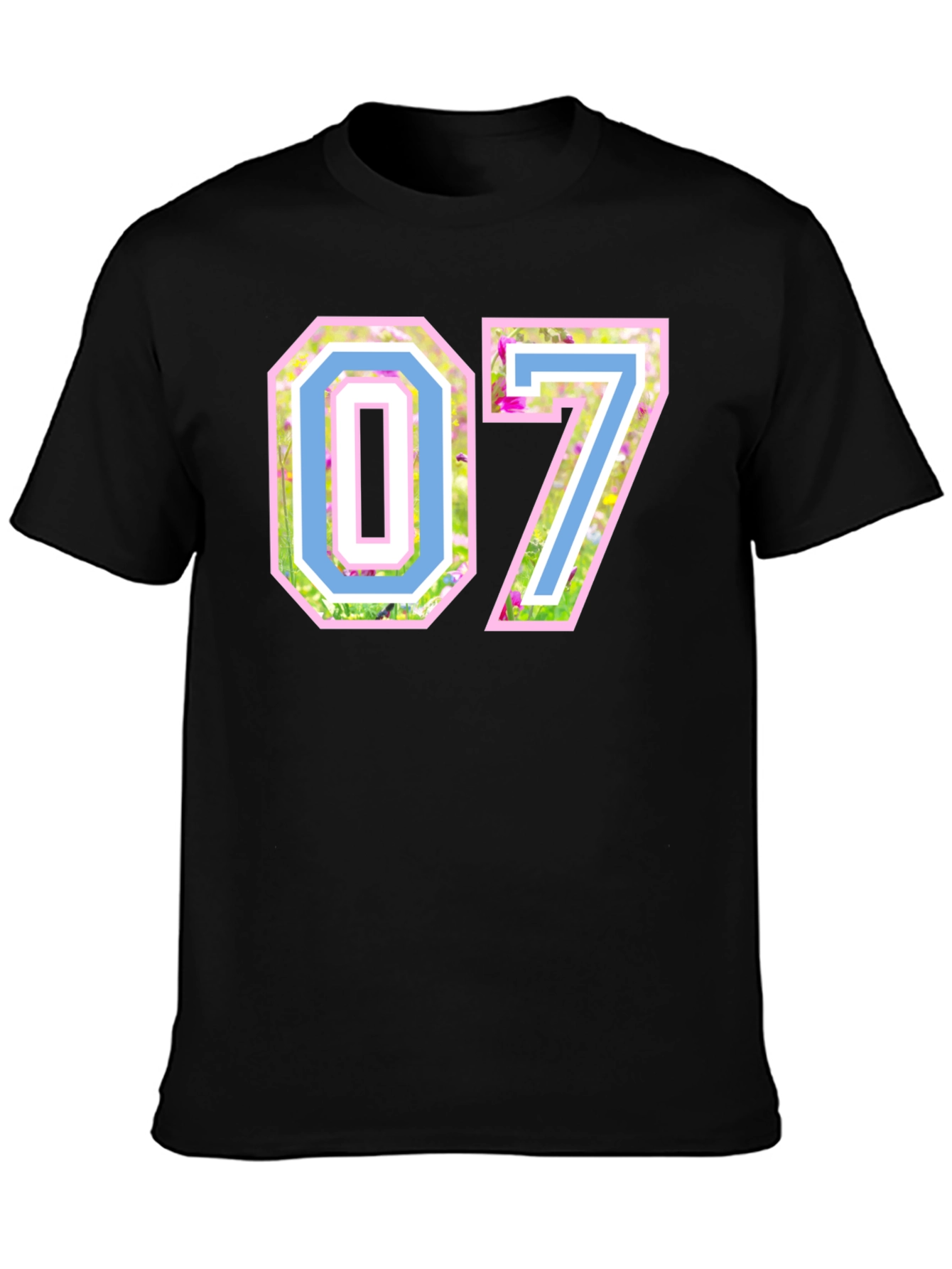 Floral Number 07 T-Shirt - Unique Design Tee