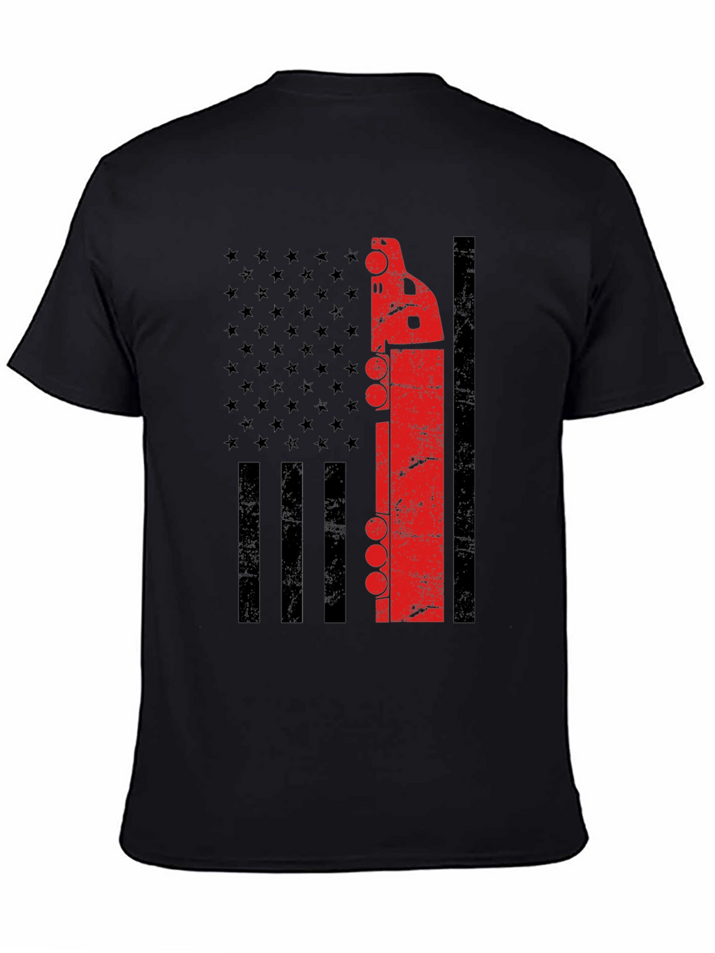 American Flag Trucker T-Shirt