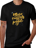 Music Connects People Graphic Tee - Black