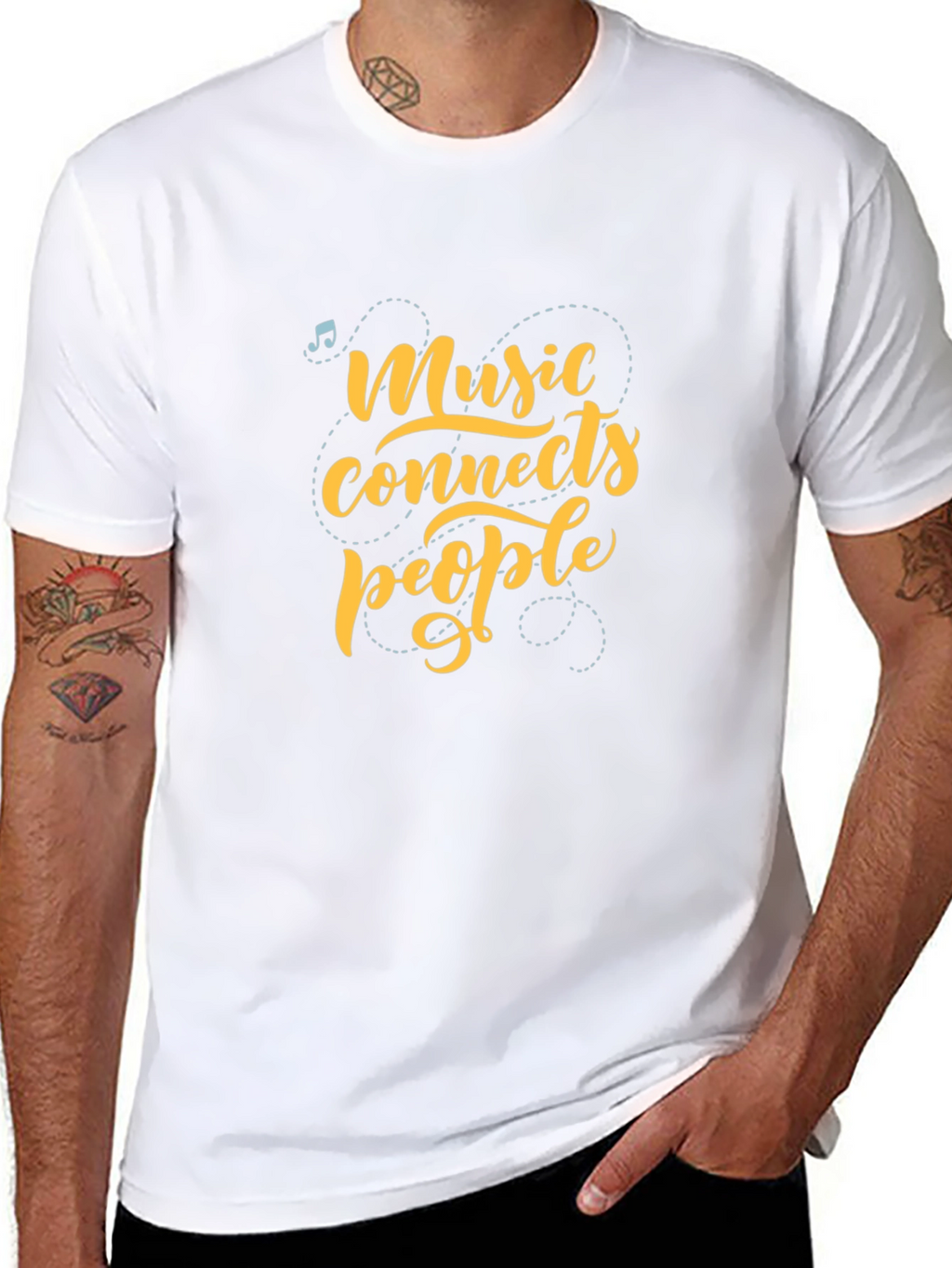 Music Connects People Graphic Tee - Black