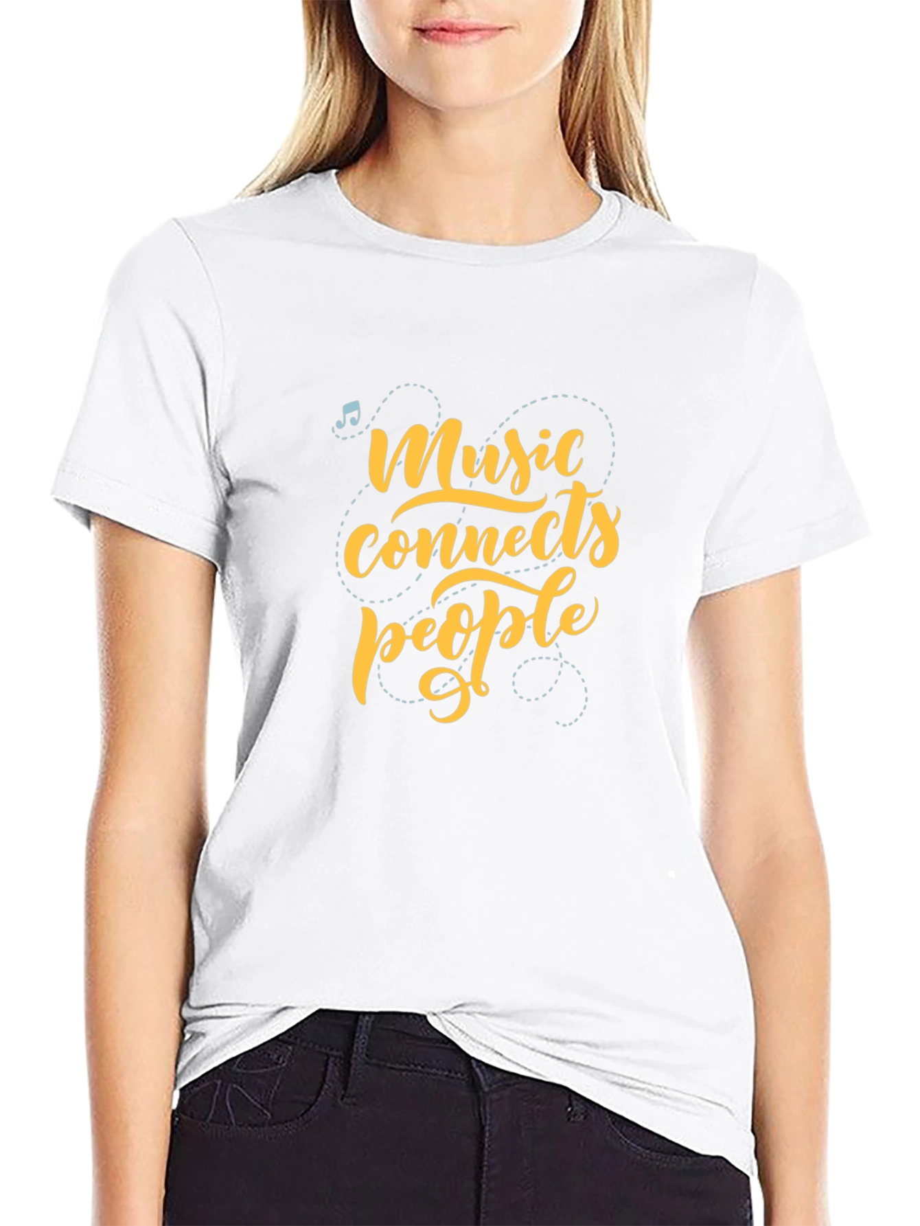 Music Connects People Graphic Tee - Black
