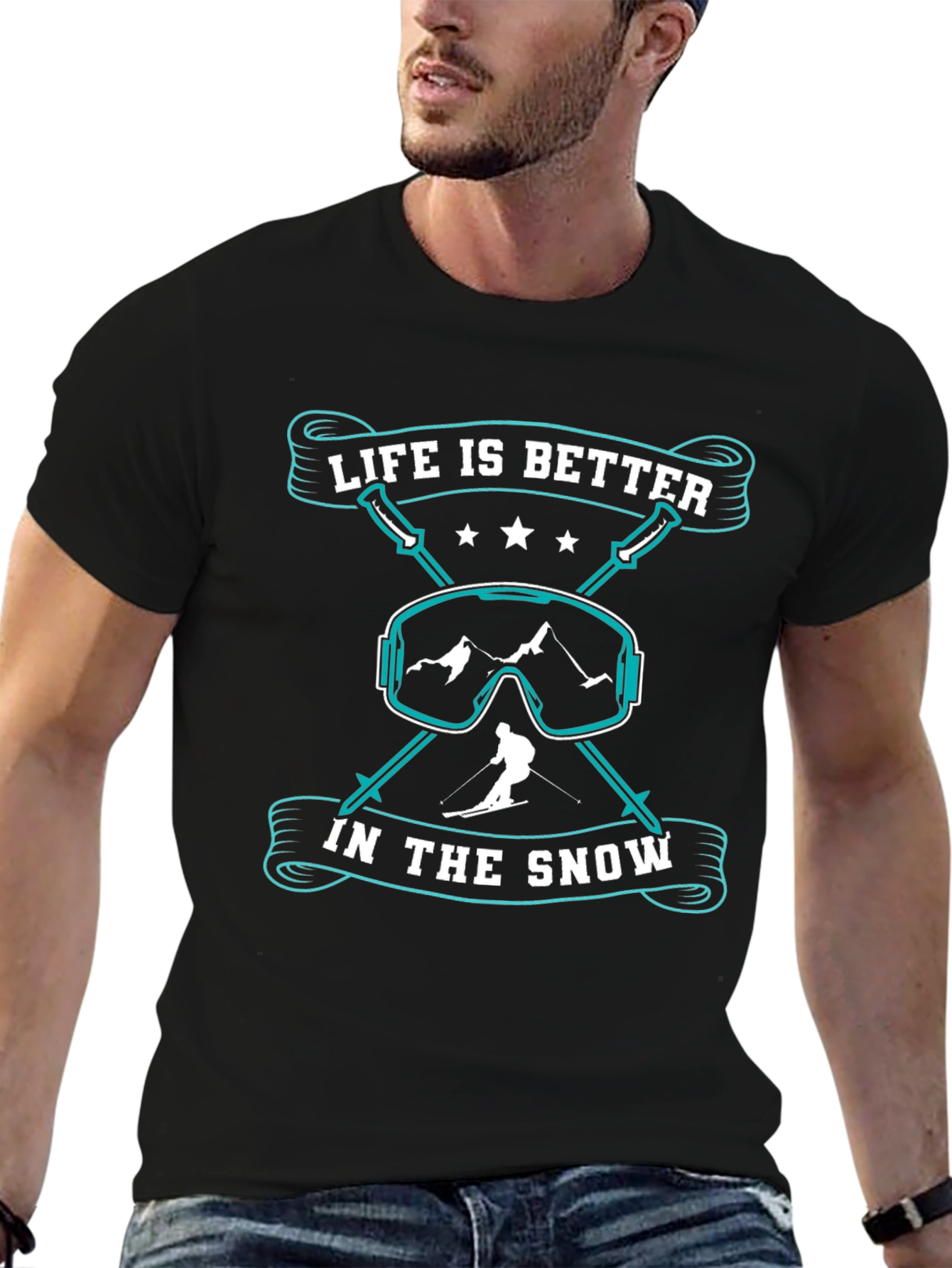 Life is Better in the Snow Ski T-Shirt