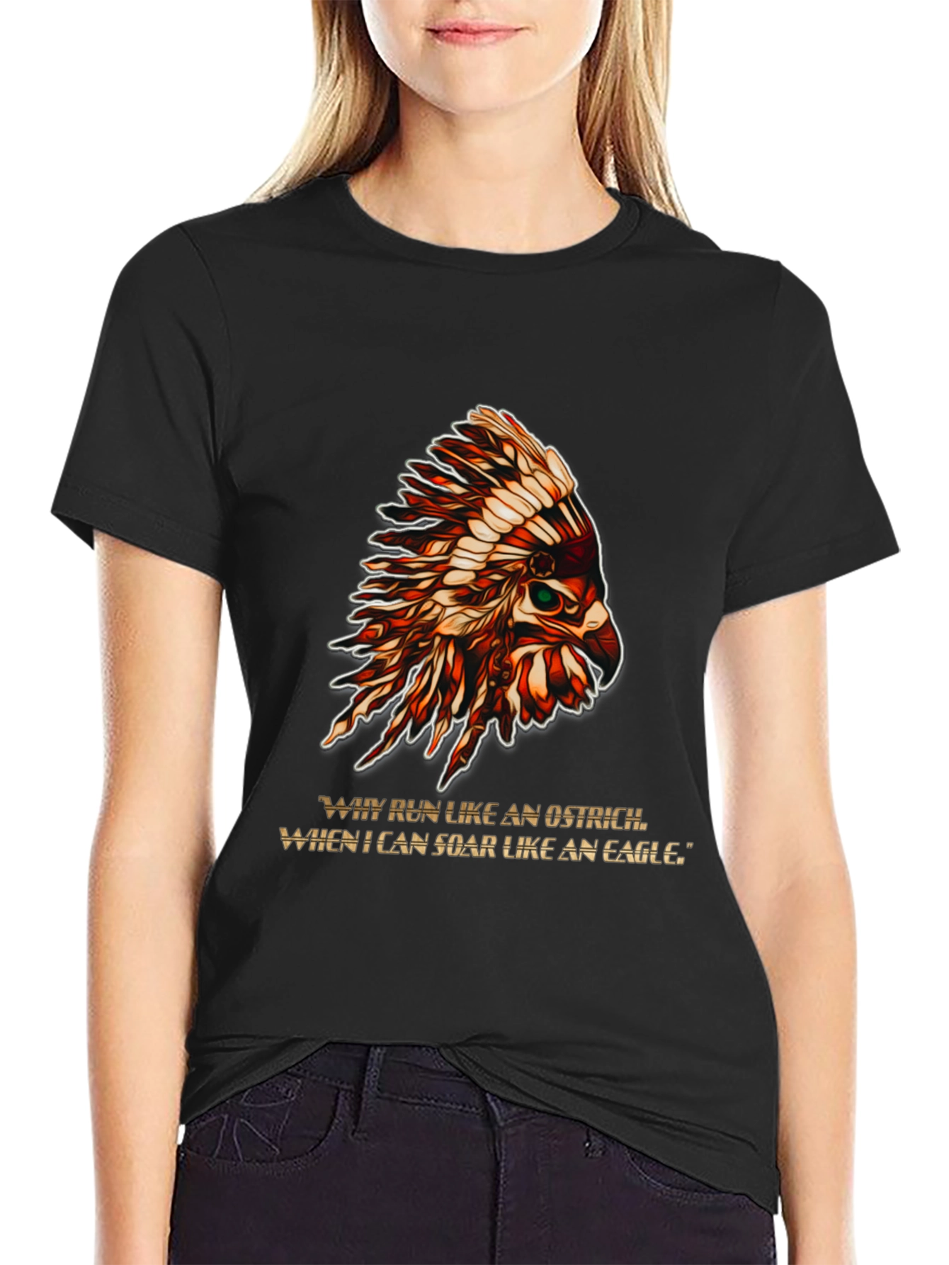 Eagle Soar Graphic T-Shirt - Mens Black Tee