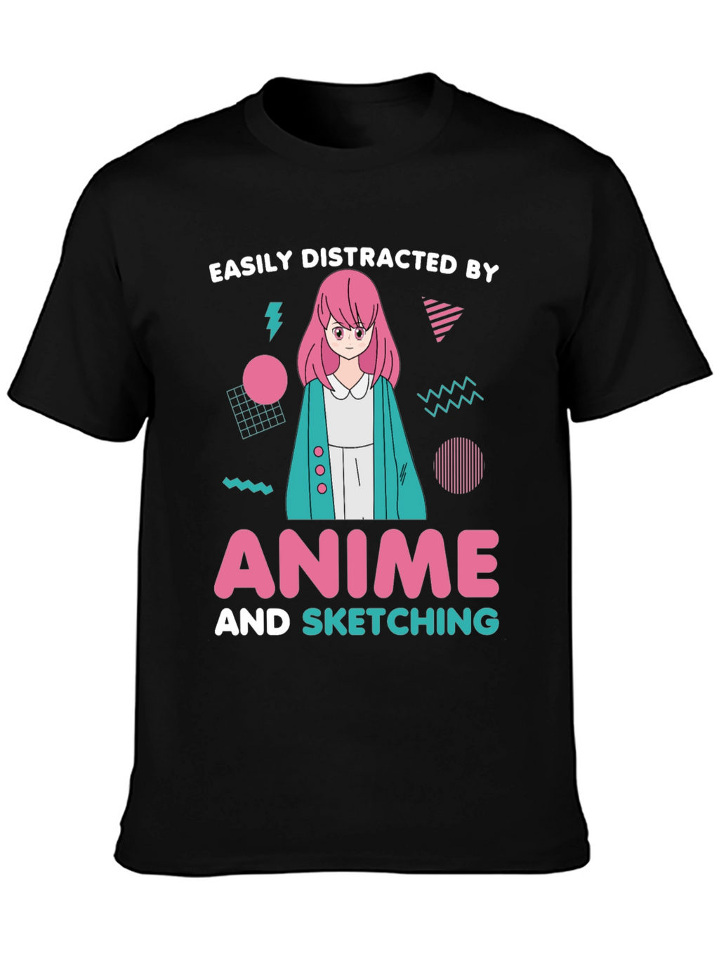 Easily Distracted By Anime Sketching T-Shirt
