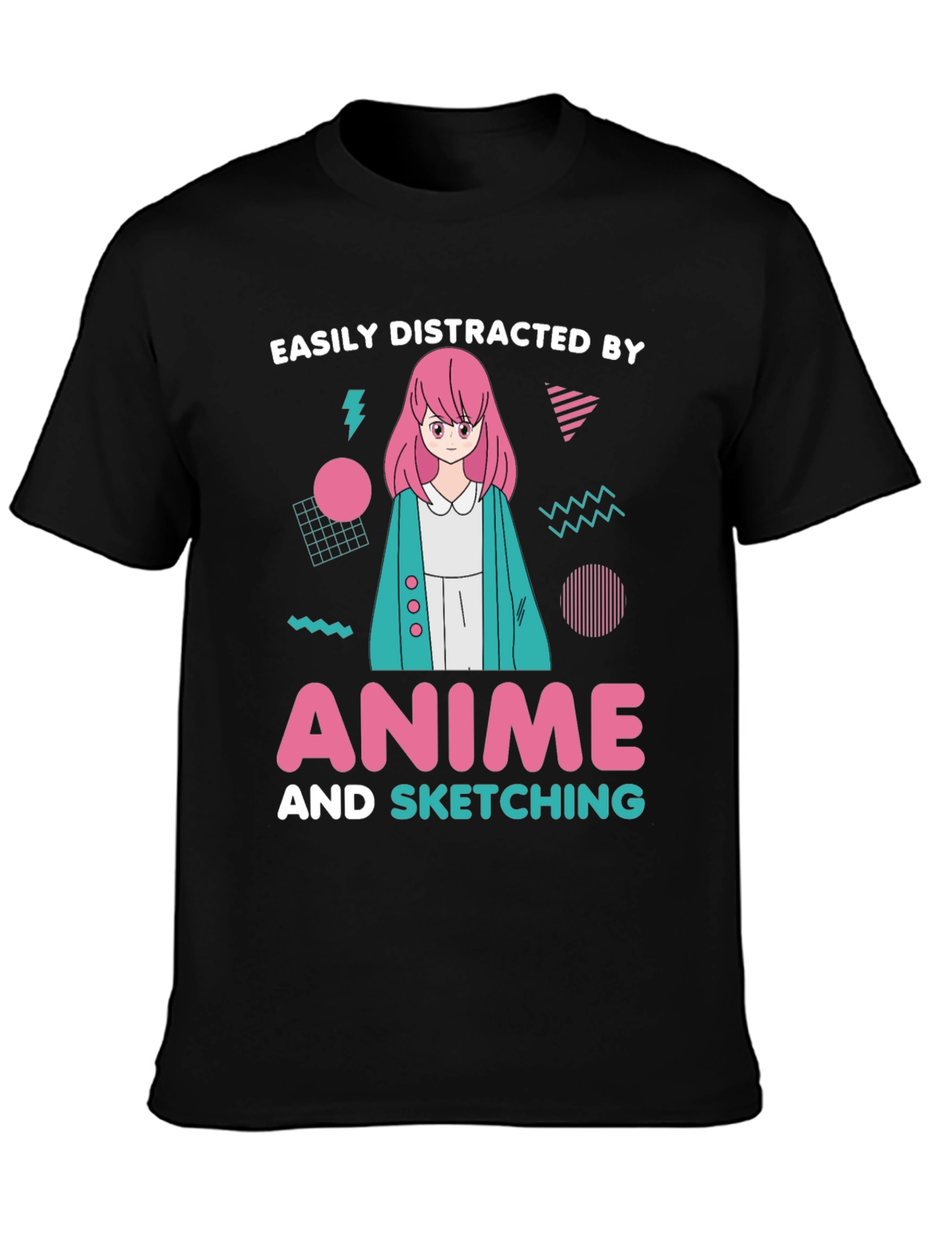 Easily Distracted By Anime Sketching T-Shirt