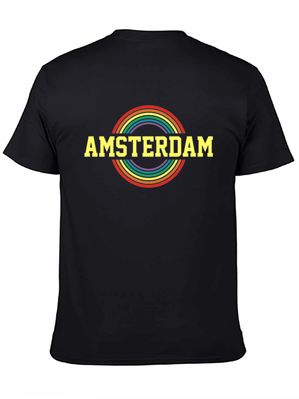 Amsterdam Pride Rainbow T-Shirt - Black