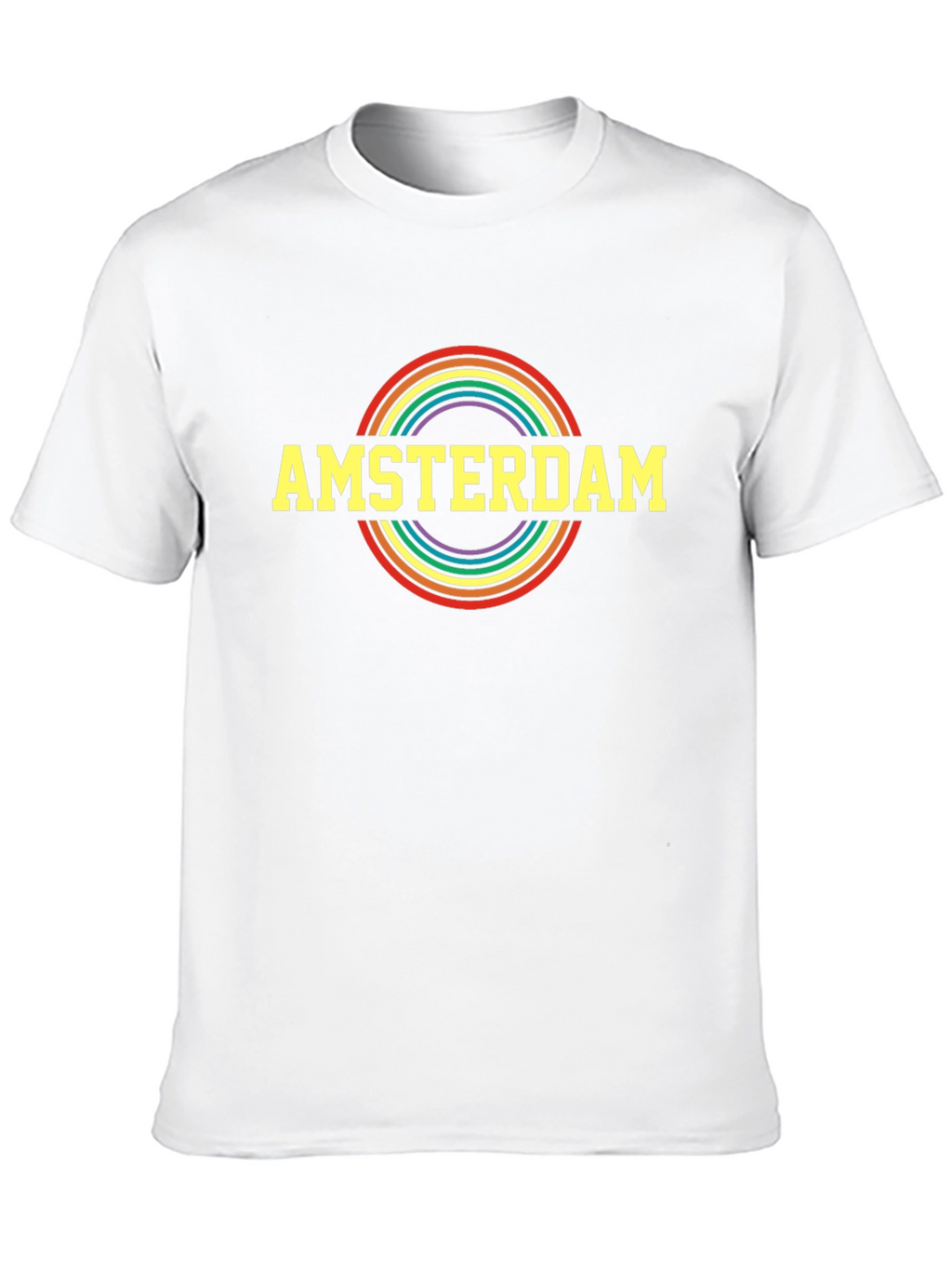 Amsterdam Pride Rainbow T-Shirt - Black