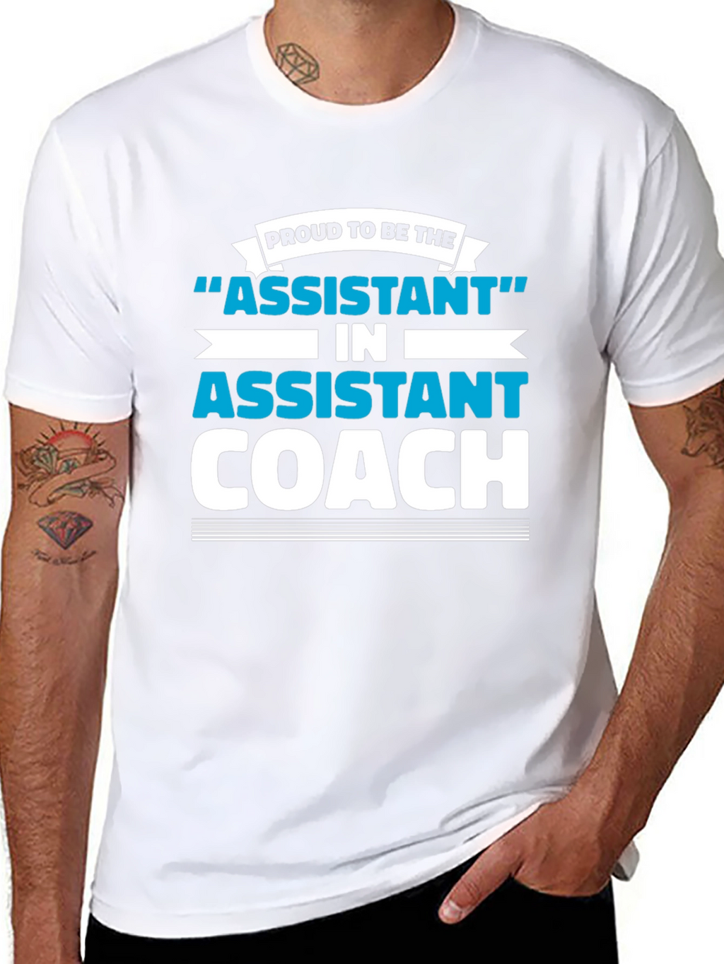Proud Assistant Coach Graphic Tee - Black