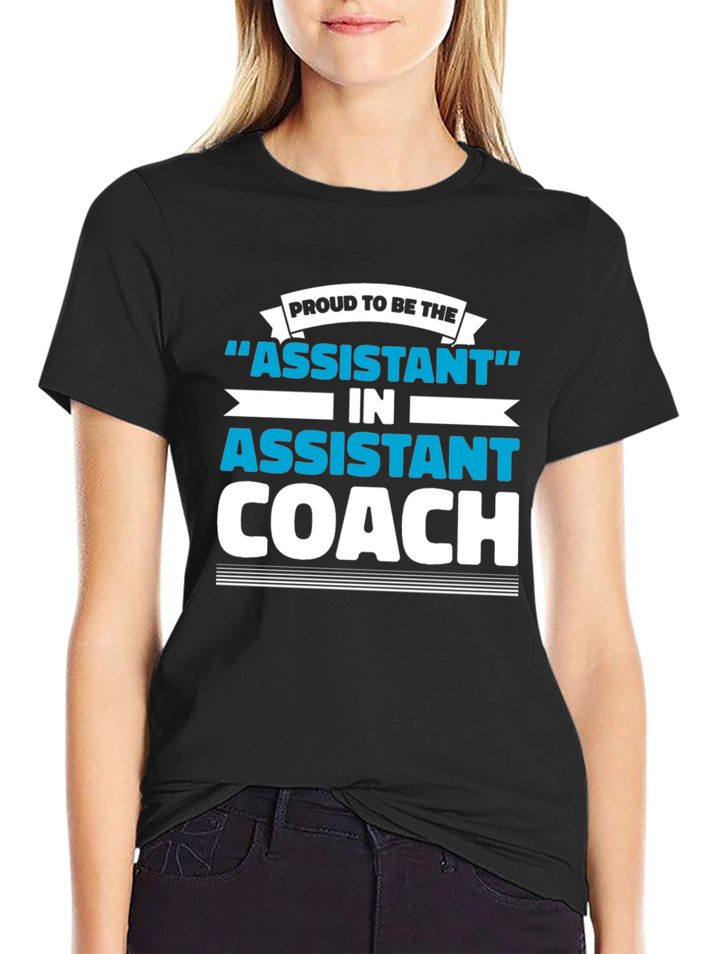 Proud Assistant Coach Graphic Tee - Black