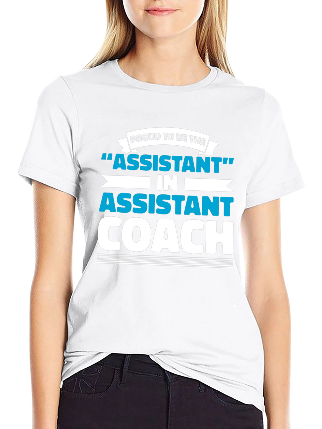 Proud Assistant Coach Graphic Tee - Black