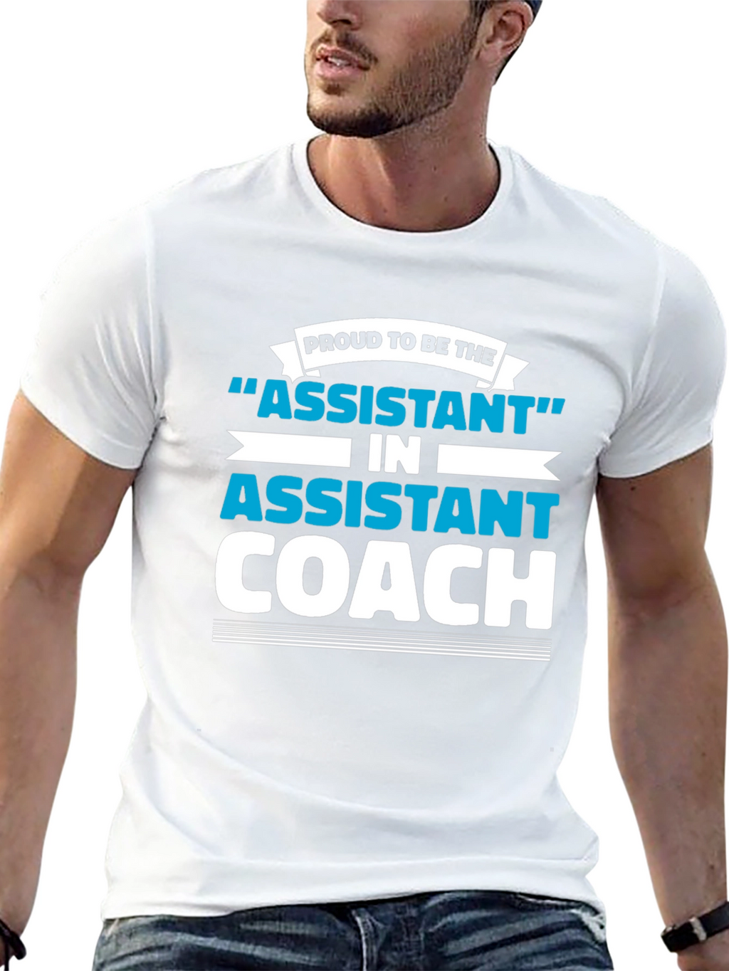 Proud Assistant Coach Graphic Tee - Black