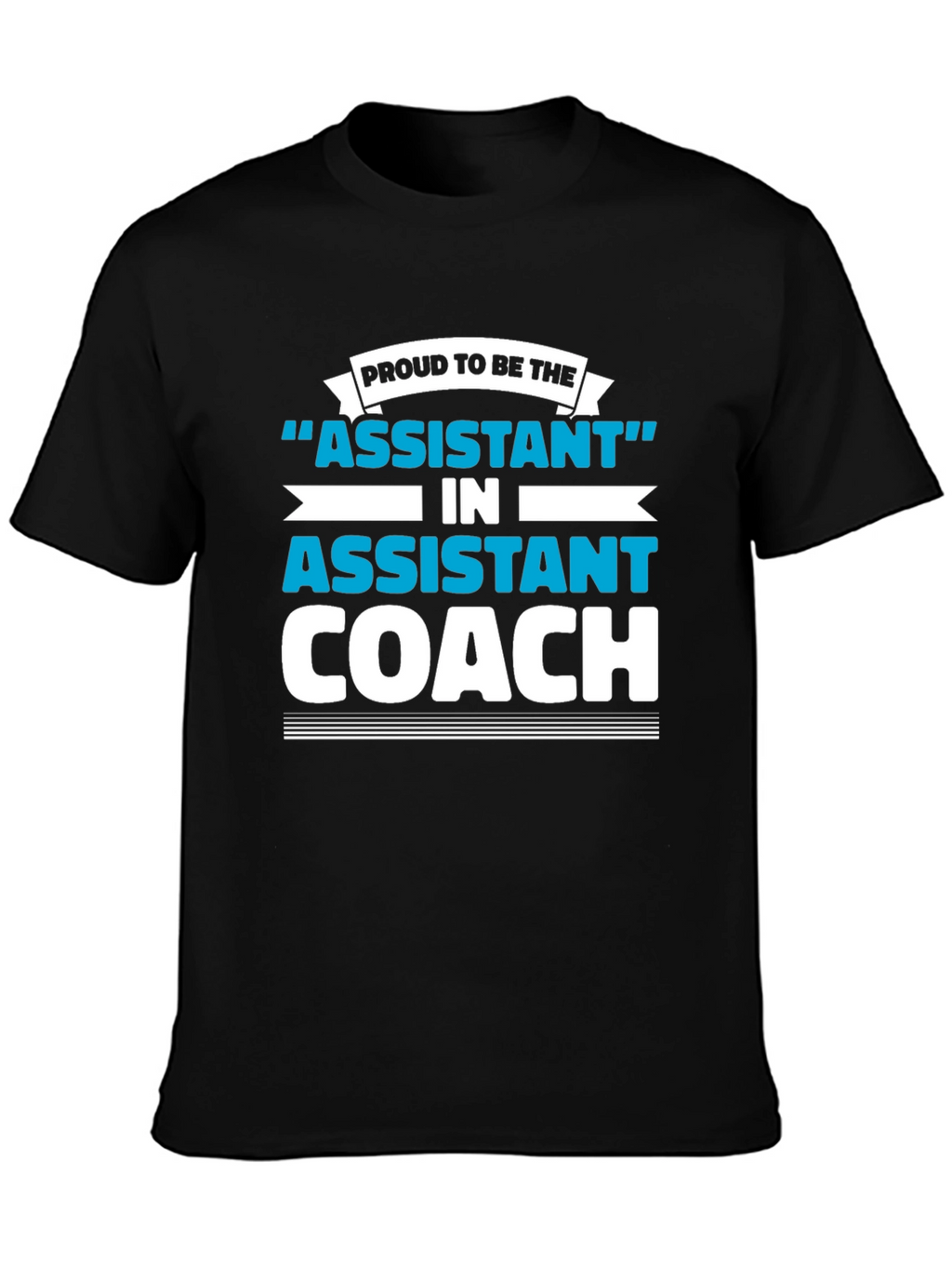 Proud Assistant Coach Graphic Tee - Black