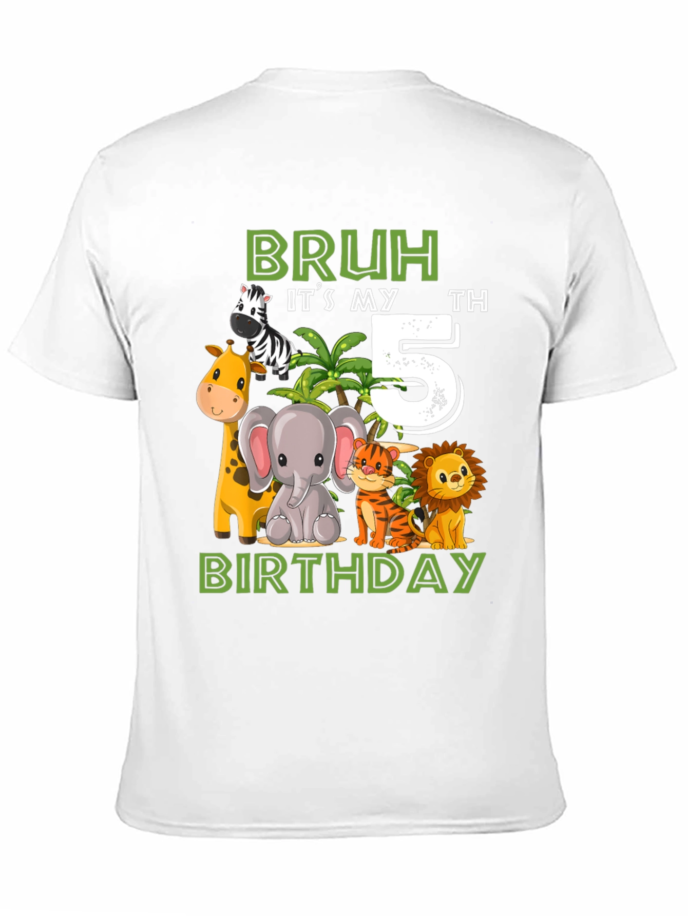 Bruh Its My 5th Birthday Animal T-Shirt