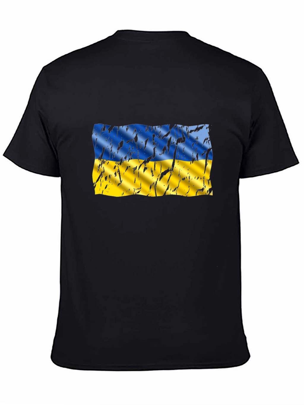 Ukraine Flag Distressed Graphic T-Shirt