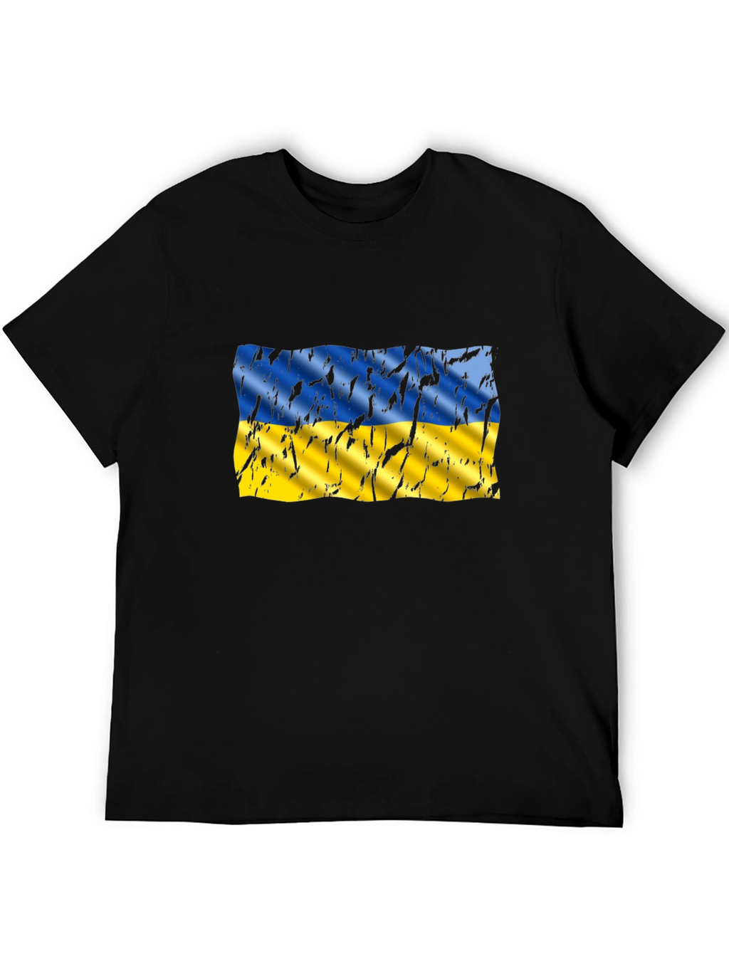 Ukraine Flag Distressed Graphic T-Shirt
