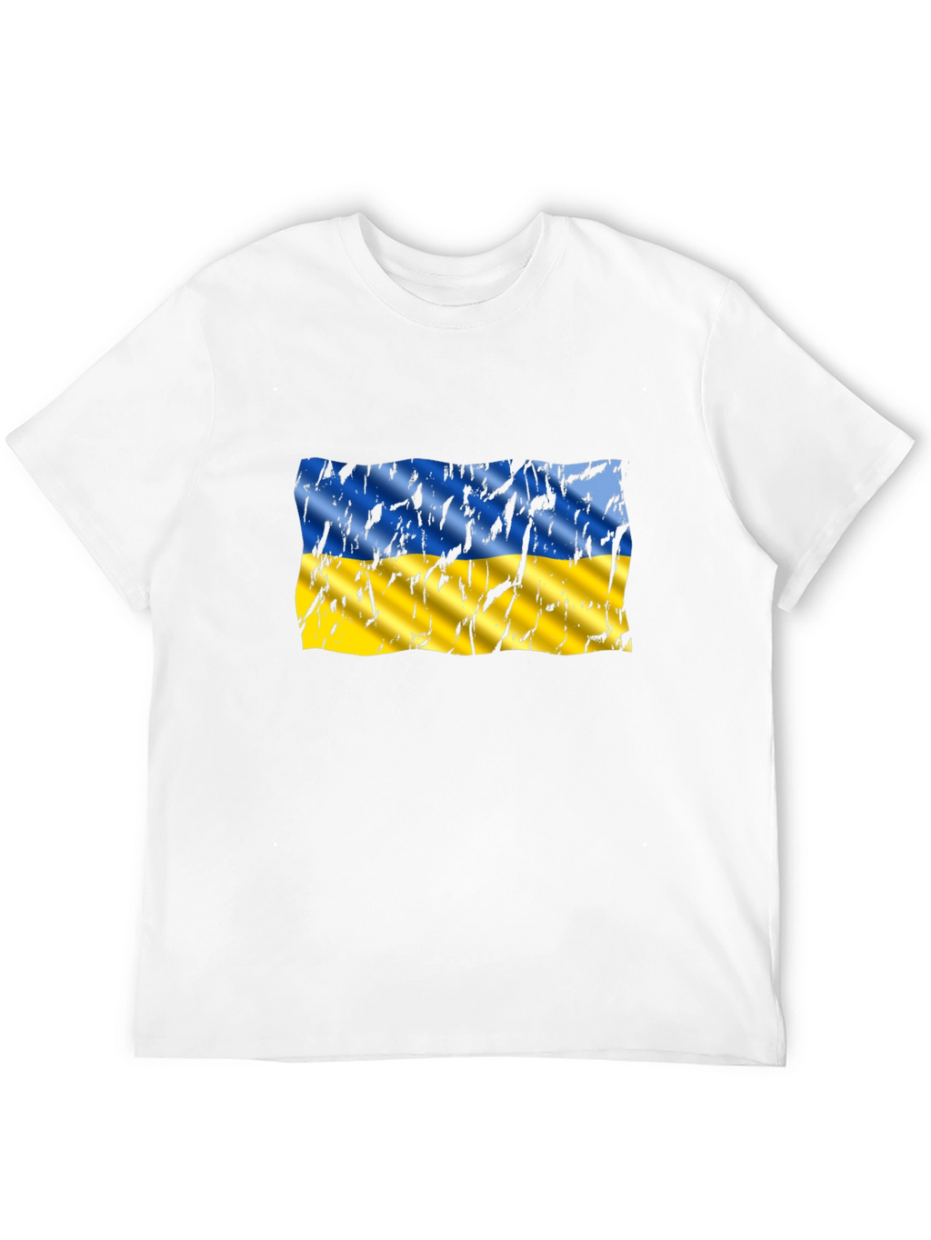 Ukraine Flag Distressed Graphic T-Shirt